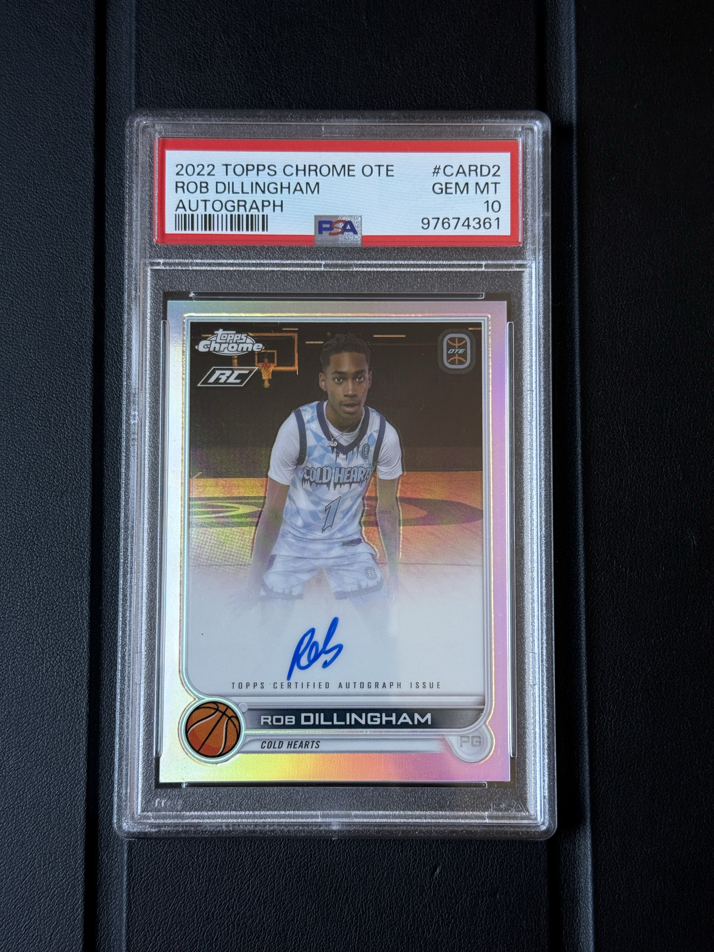 2022 Topps Chrome Rob Dillingham OTE 签字 卡签 银折 森林狼 罗伯 迪林厄姆 迪林汉姆 正新秀签 rc psa10 卡品10 爱德华兹队友 潜力无限