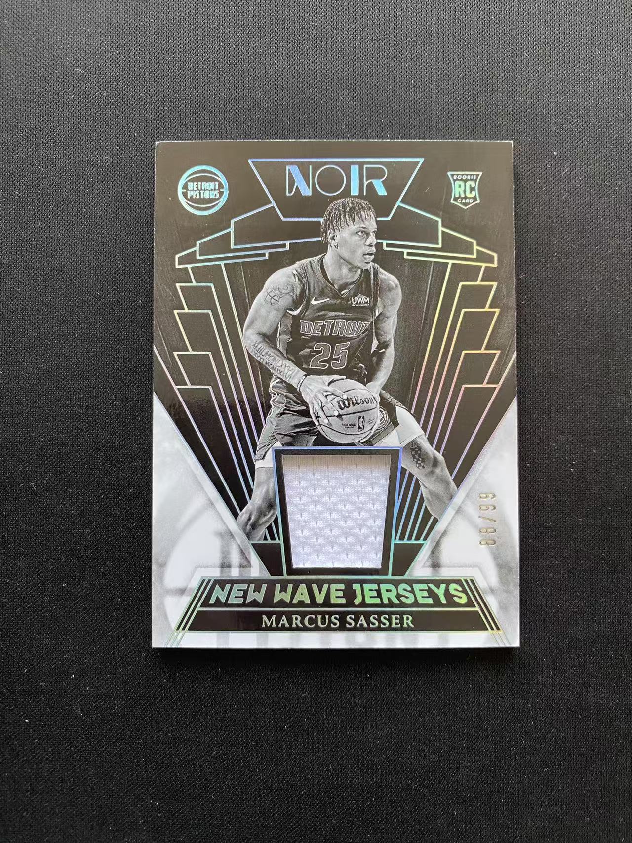 2023-24 Noir Marcus Sasser RC 诺尔 活塞 新秀 马库斯 萨瑟 New Wave 球衣 物料 99编【king#44】瑕疵如图