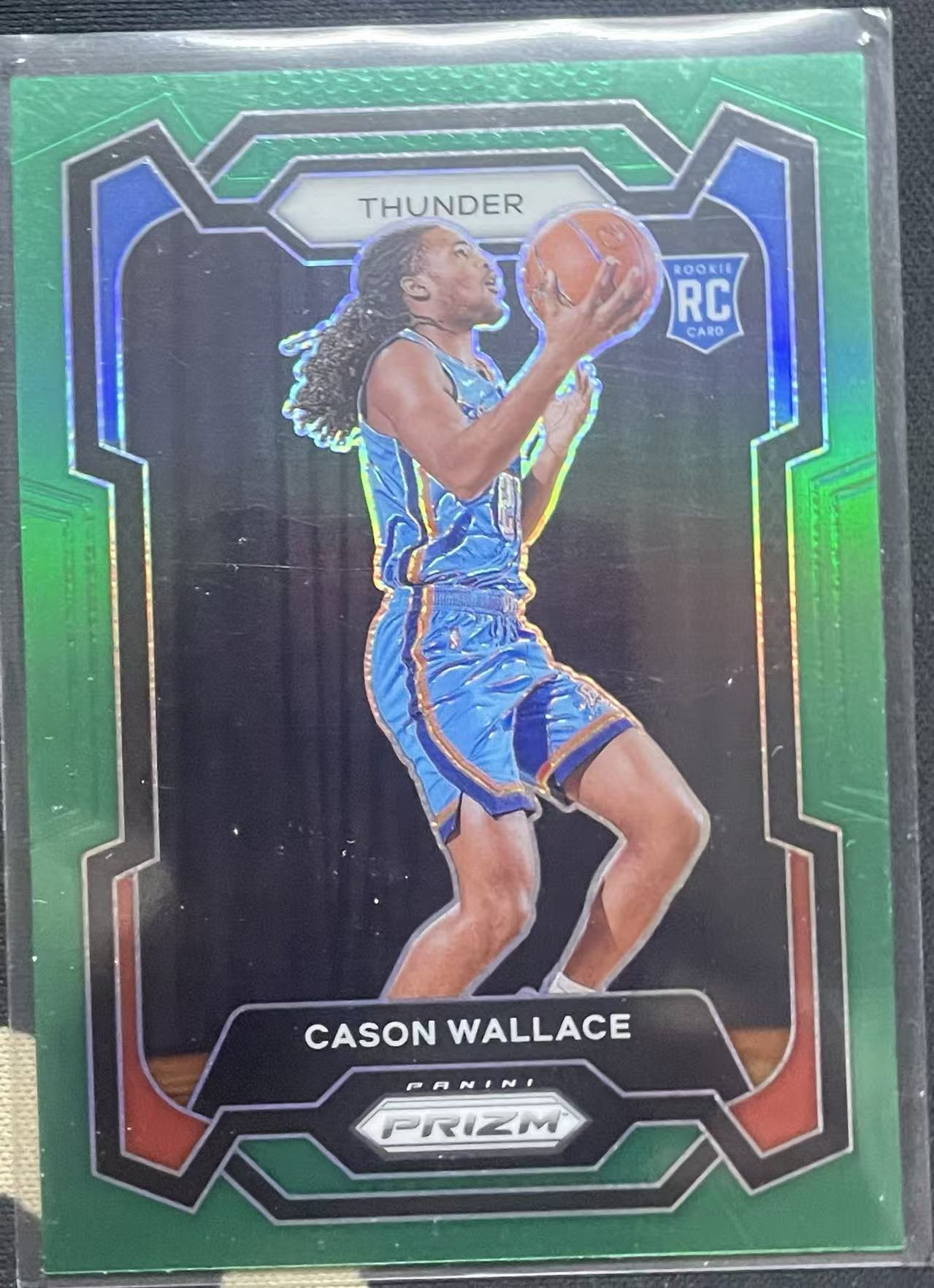 2023-24 Panini Prizm Cason Wallace 凯森·华莱士 雷霆 rc 新秀年 卡森 总冠军 亚历山大霍姆格伦队友 绿折 折射 适合彩虹 值得收藏(猴子卡社)