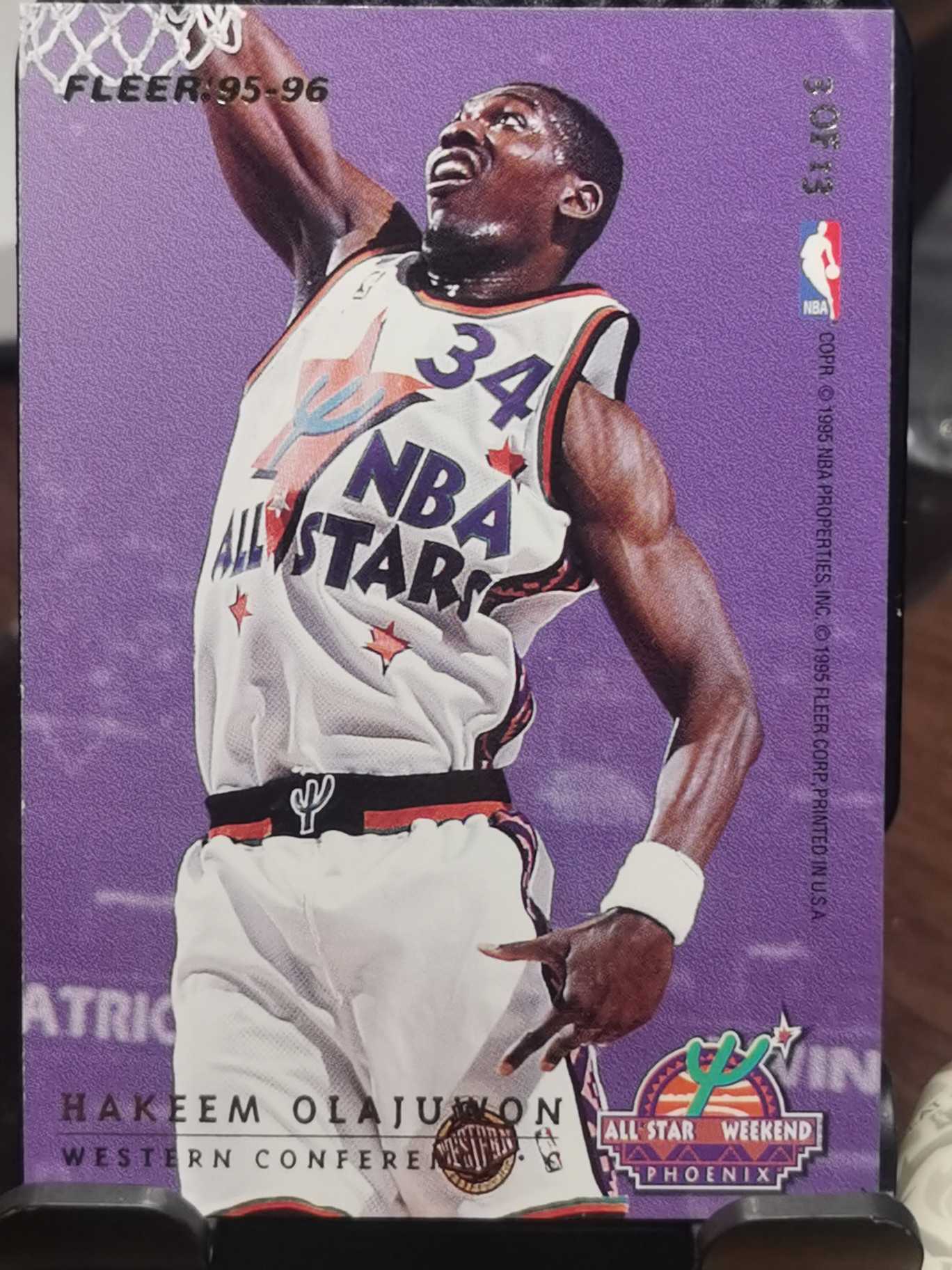 1995-96 Fleer NBA Hoops Shaquille O'Neal 菲尼克斯全明星周末 东西部双人凑套特卡 大鲨鱼 沙奎尔 奥尼尔 大梦 哈基姆 奥拉朱旺 3of13