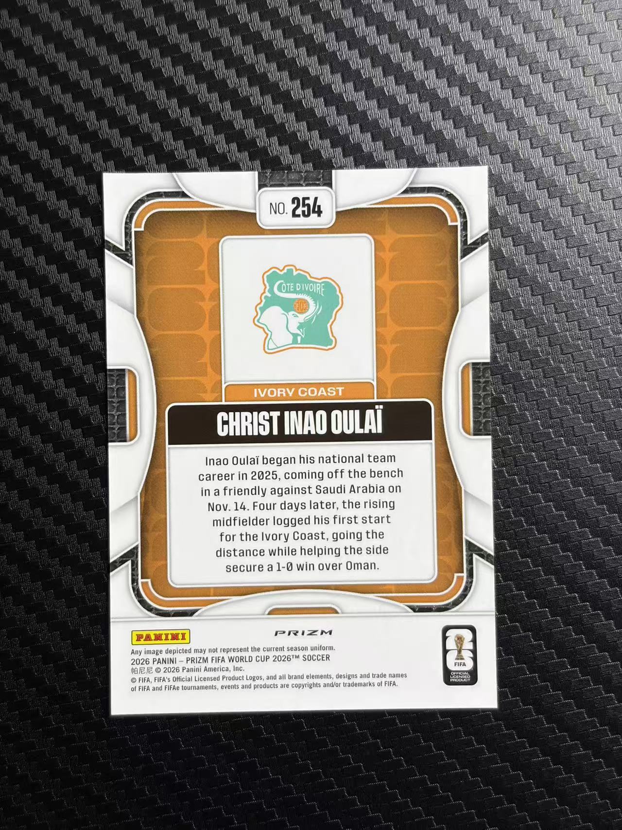 2026 Panini Prizm CHRIST INAO OULAI RC 世界杯PZ 科特迪瓦 克里斯特 伊纳奥 乌拉伊 新秀 虎皮折 大比例 SSP Choice 猝死独占 卡品如图 拍前看描述
