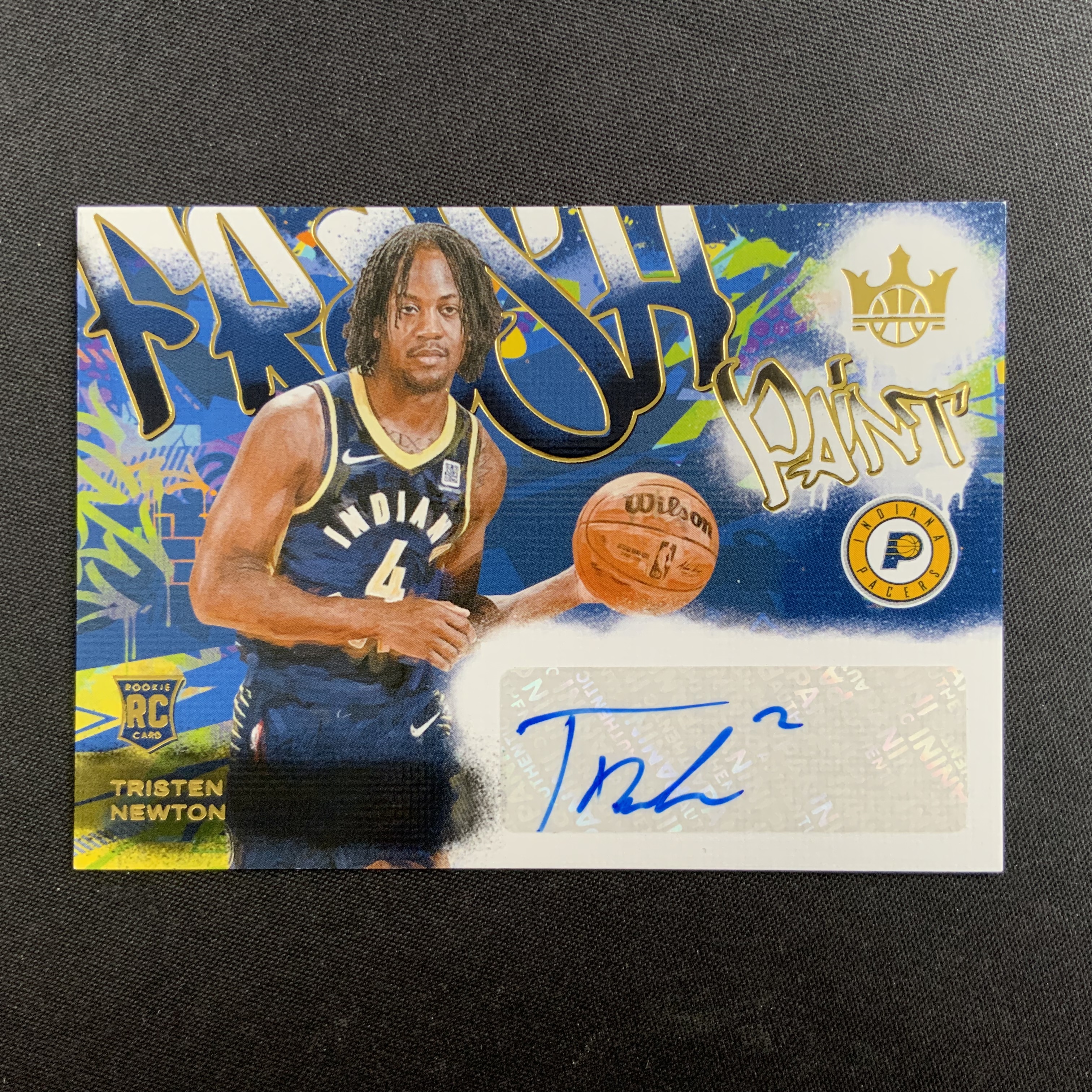 2024-25 Panini Court Kings 油画 Tristen Newton 特里斯坦 牛顿 85/125编 RC新秀 签字 完美签 新秀油画签 印第安纳步行者 后卫 卡品如图 S165