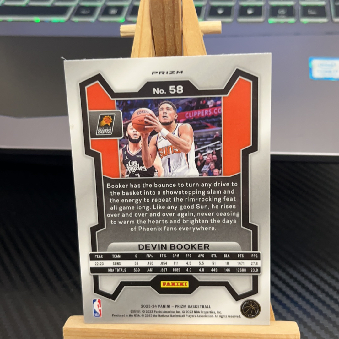 2023-24 Panini Prizm Devin Booker 德文 布克 太阳 银折 折射 prizm系列 pz 卡品如图 凑图必备 值得收藏!免费代卖!