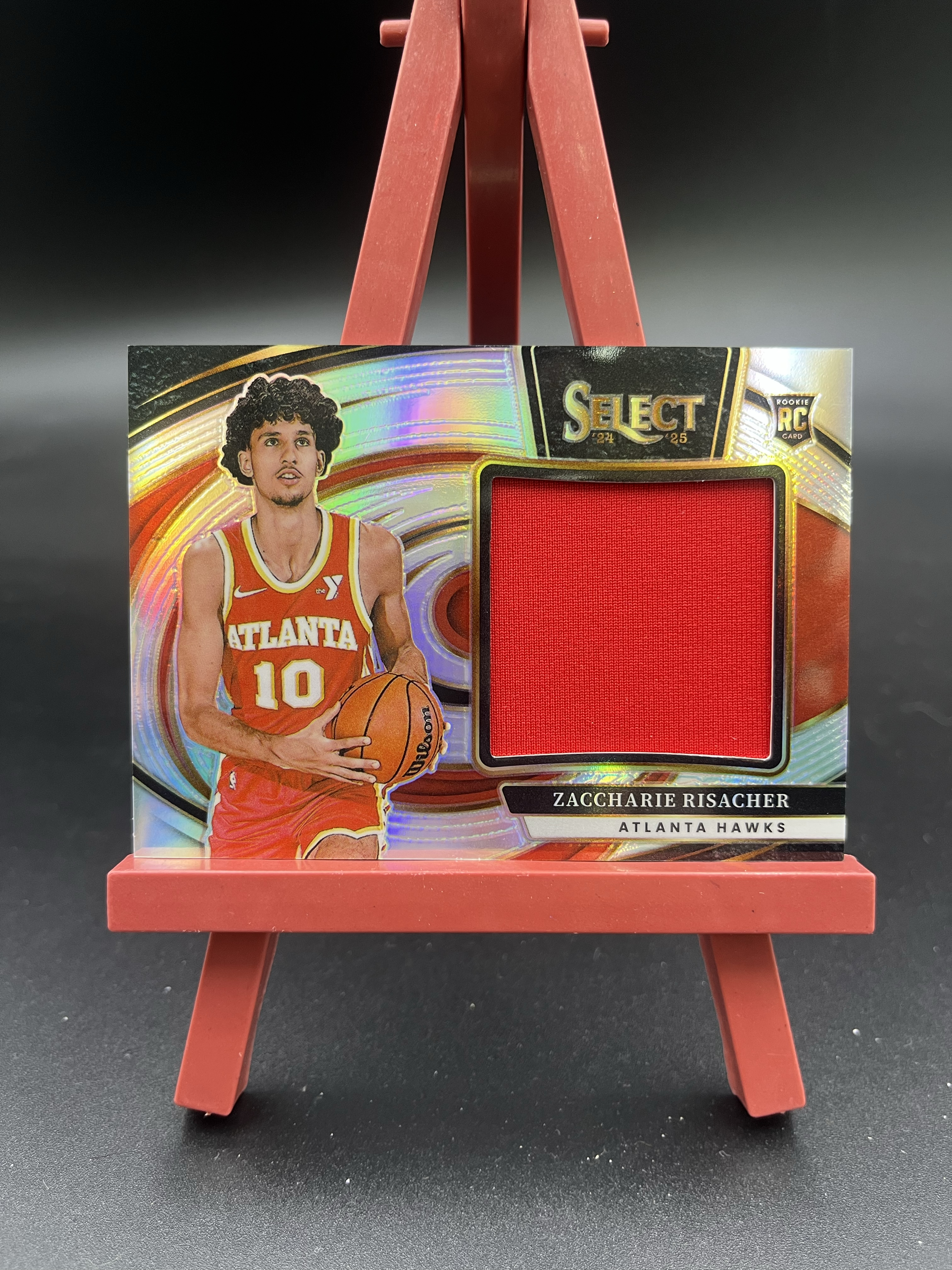 2024-25 Panini Select Zaccharie Risacher 老鹰 扎卡里 里萨谢 银折 折射 新秀 RC 大窗球衣物料切割 卡品如图【优质物料专场】04WZ