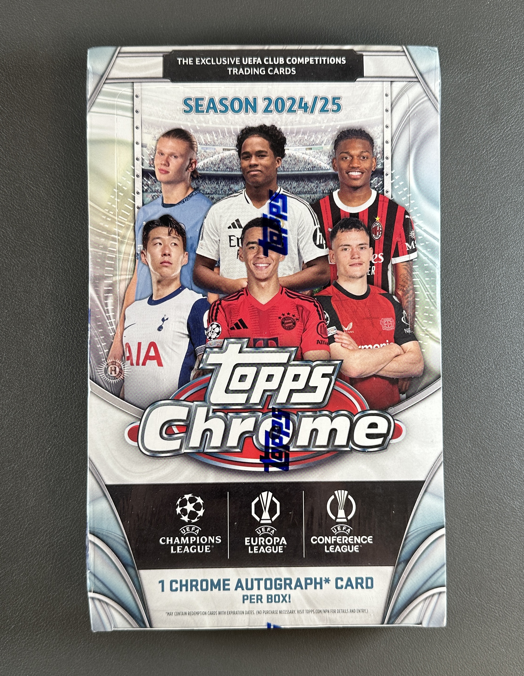 2024-25 Topps Chrome Hobby Soccer 【伟K拍卖】欧冠 原盒 每盒20包,每盒1签字3张带编 博 卡尔 莫拉 昆达 德里克 梅西 哈兰德 姆巴佩等 原封盒5 发货看详情!