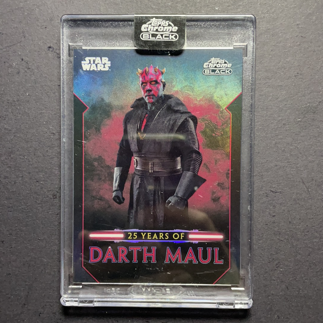2025 Topps Star Wars 星球大战 达斯摩尔25周年纪念特卡 比例插放原封砖特卡 序号如图2 2024 Topps Chrome星战影视Black黑盒系列