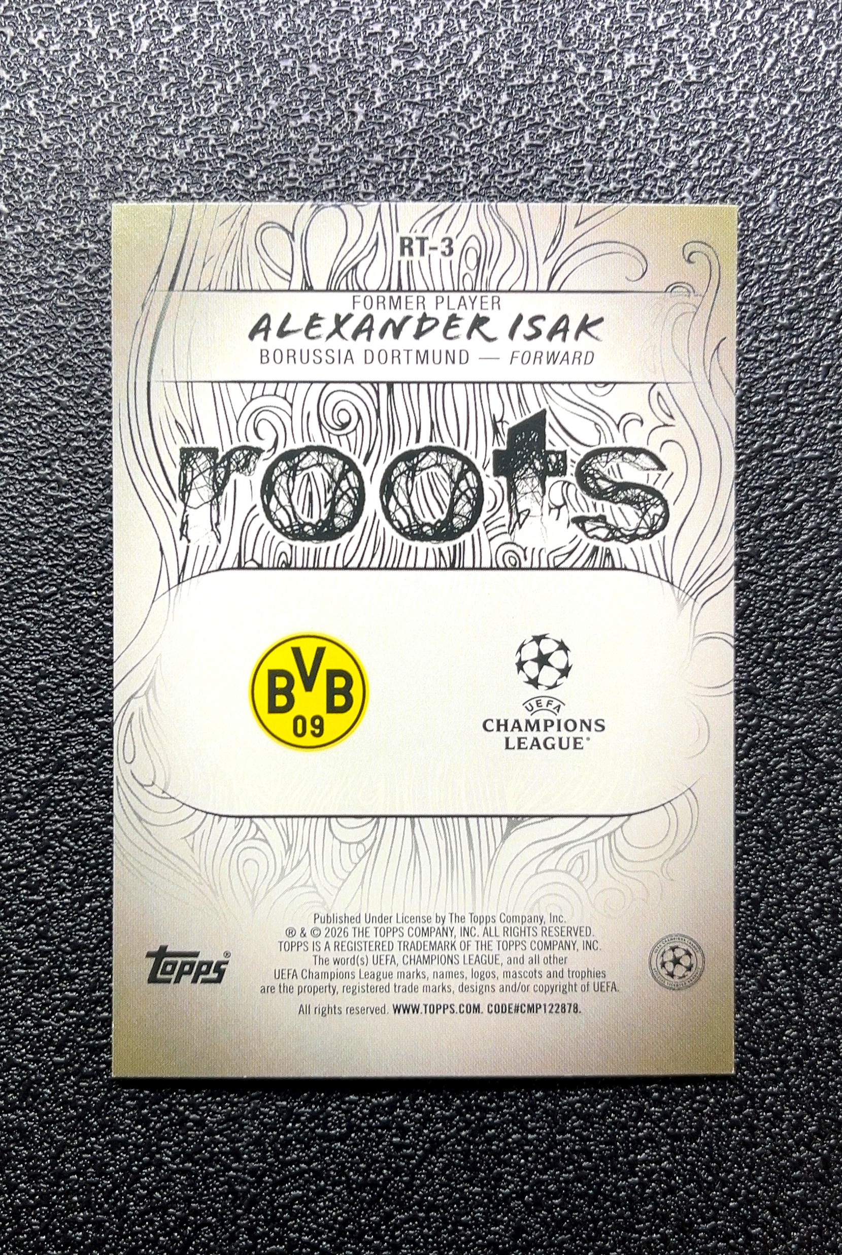 【岛屿拍卖】2026 Topps Roots Roots 根源特卡 Alexander Isak 亚历山大·伊萨克 卡品如图 高价值 #RT-3 Borussia Dortmund 0015#415