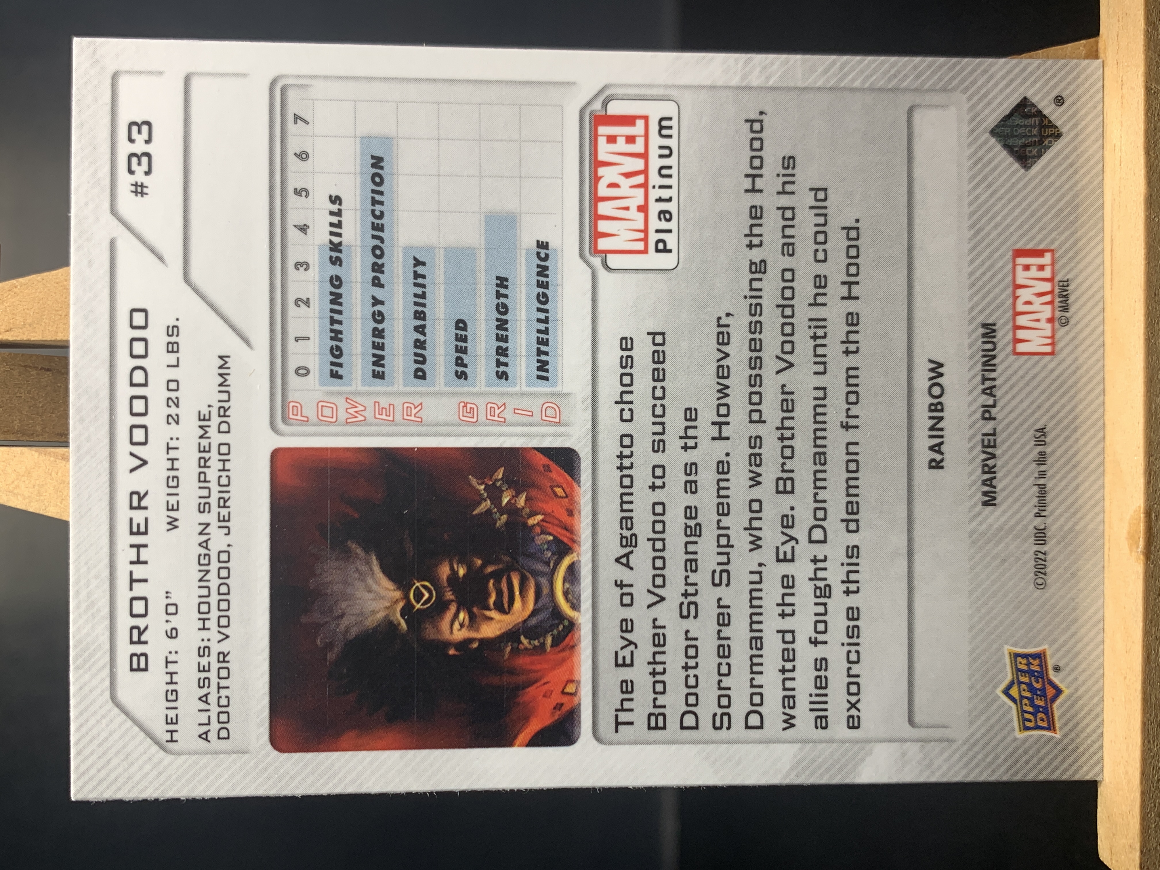 (S3)2022 UPPER DECK Marvel 漫威 银折 巫毒兄弟 实卡好看 收藏凑套必备 !!!