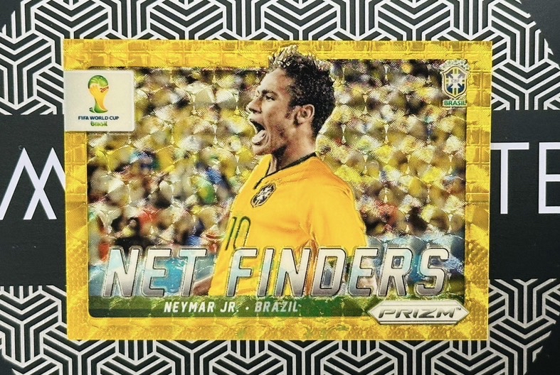 2014 Panini World Cup Prizm Neymar Jr. 世界杯元年 内马尔 Net Finders 5编 射手特卡 爆金绝版顶级收藏 卡品好 巴西 巴塞罗那 巴黎圣日尔曼 接报价