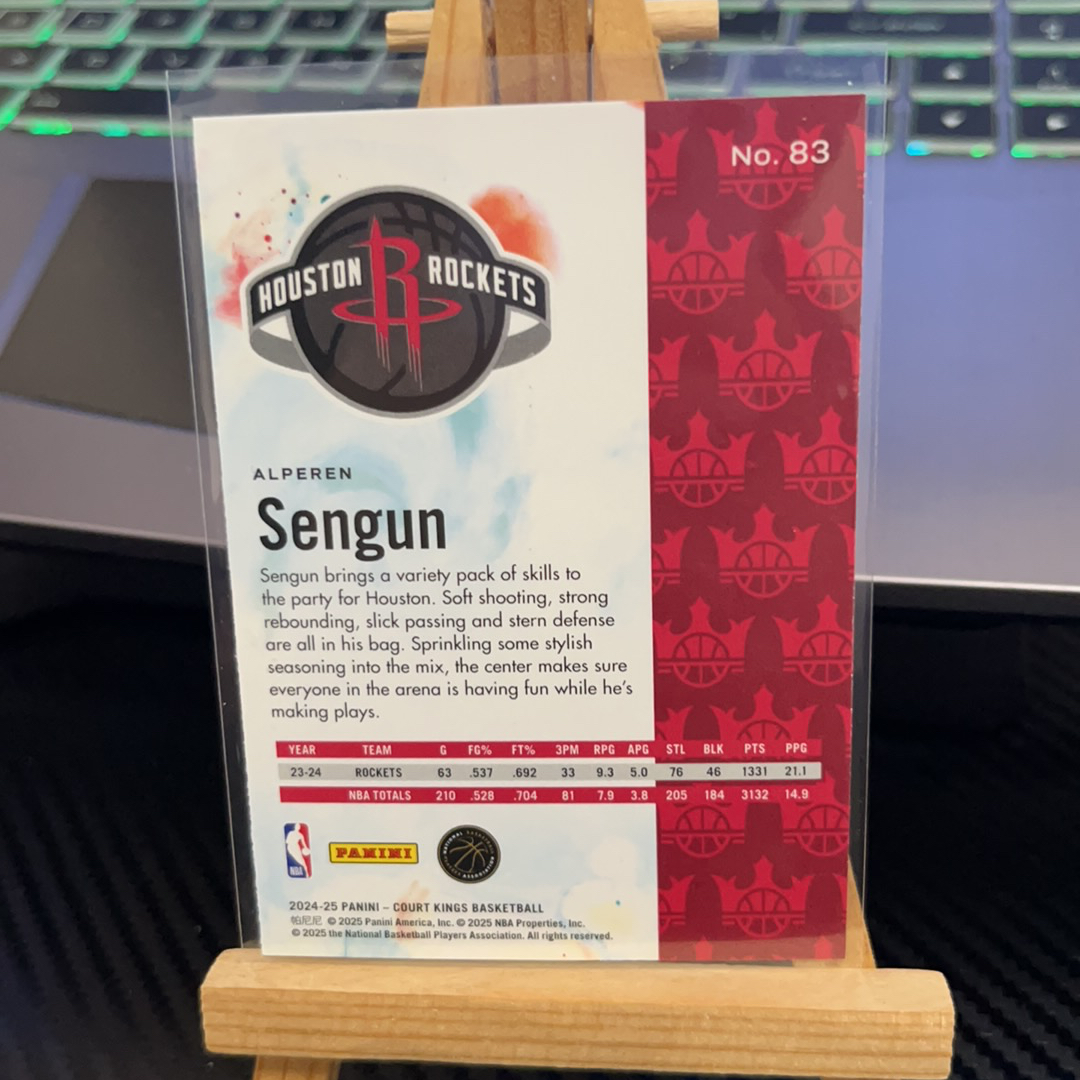 2024-25 Panini Court Kings Alperen Sengun 阿尔佩伦 申京 火箭 油画系列 卡品如图 凑图必备 值得收藏!免费代卖!