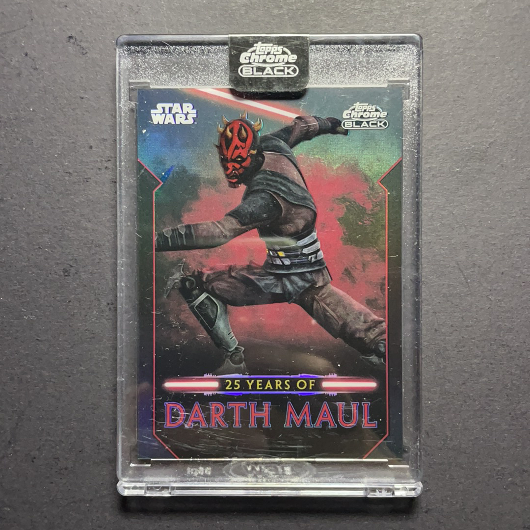 2025 Topps Star Wars 星球大战 达斯摩尔25周年纪念特卡 比例插放原封砖特卡 序号如图2 2024 Topps Chrome星战影视Black黑盒系列