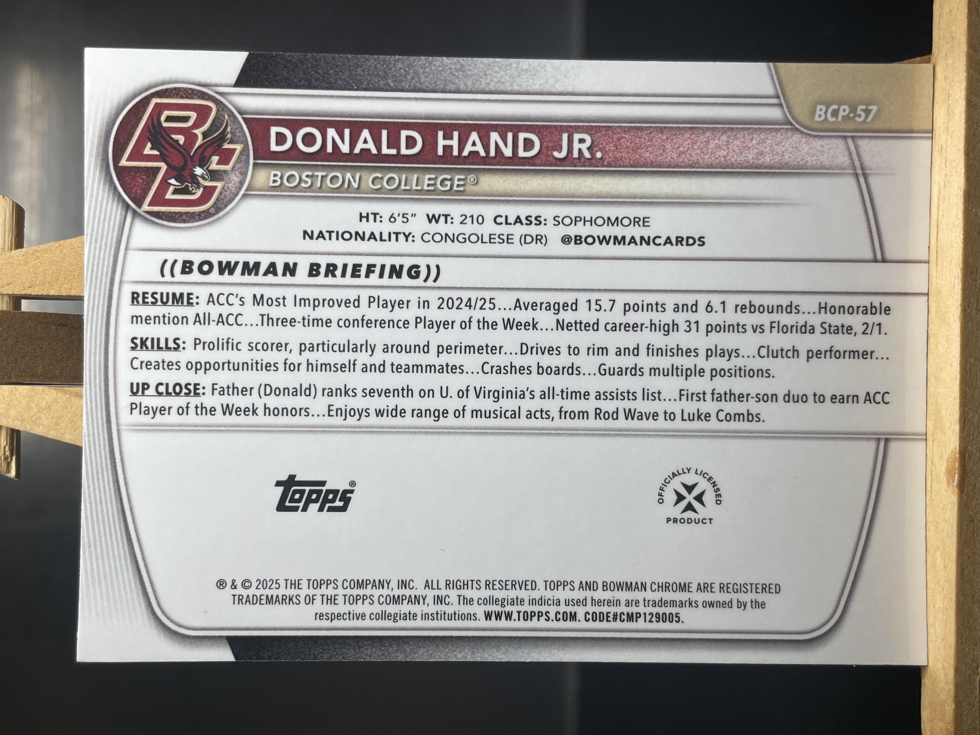 (A7) 2025 TOPPS 折射 限量*/150 编 小唐纳德 汉德 近期大热球星 收藏凑套必备 卡品如图!!!