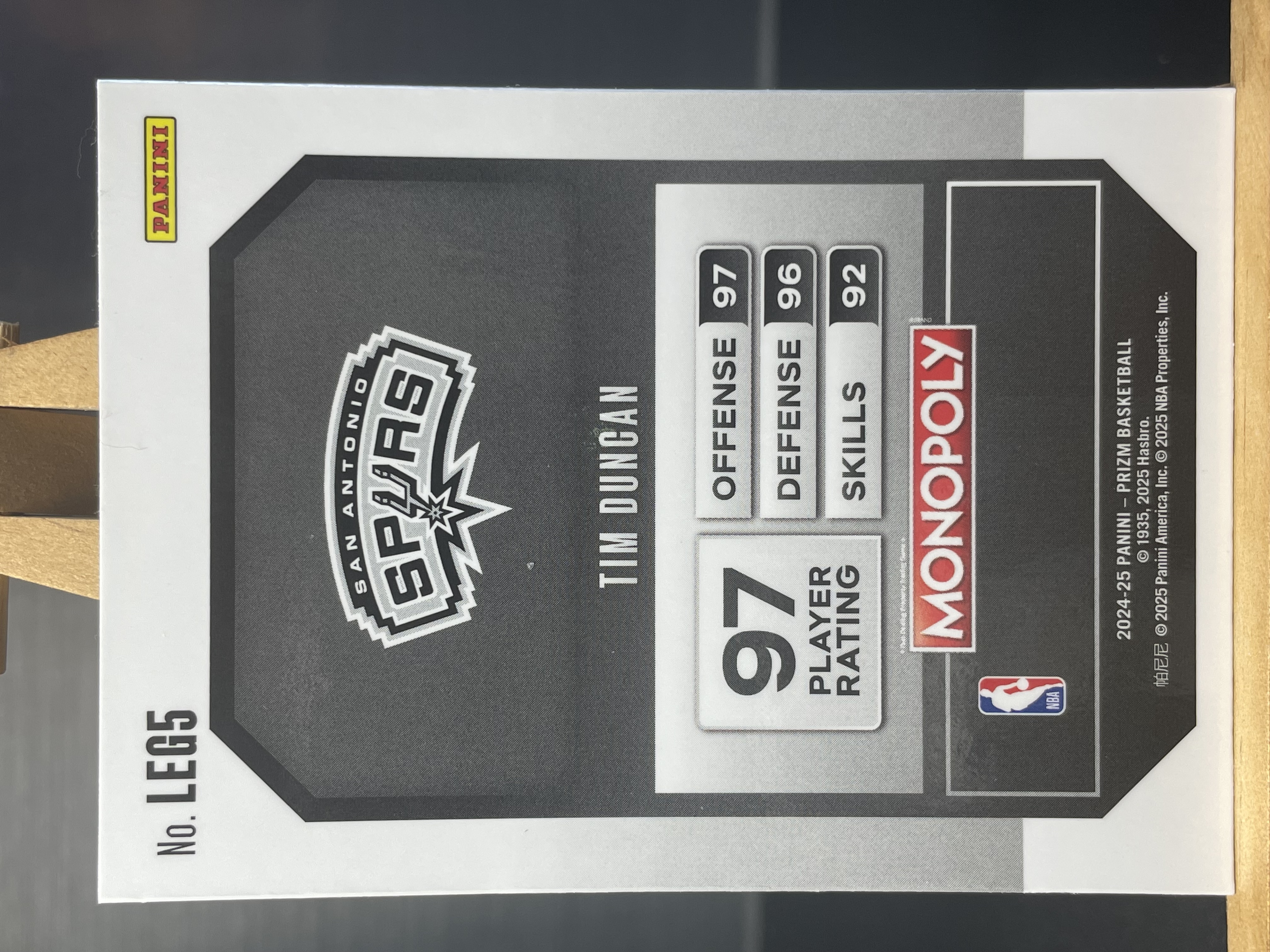 (A2) 2024-25 PANINI PRIZM 特卡 石佛 蒂姆 邓肯 马刺名宿 收藏凑套必备 卡品如图 !!!