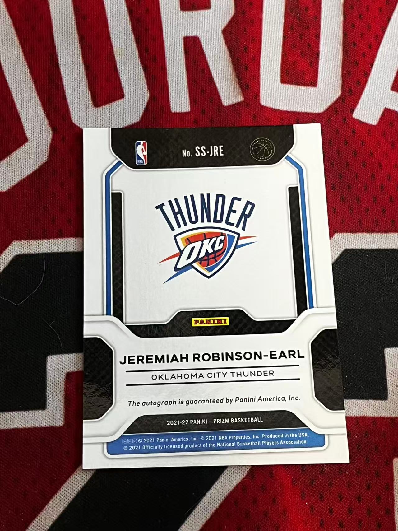 【0手续费接寄拍】2021-22 PANINI PRIZM PZ 雷霆 新秀RC 厄尔罗宾逊 签字卡 SS签 专收凑套必备【烂臭嘴拍卖】