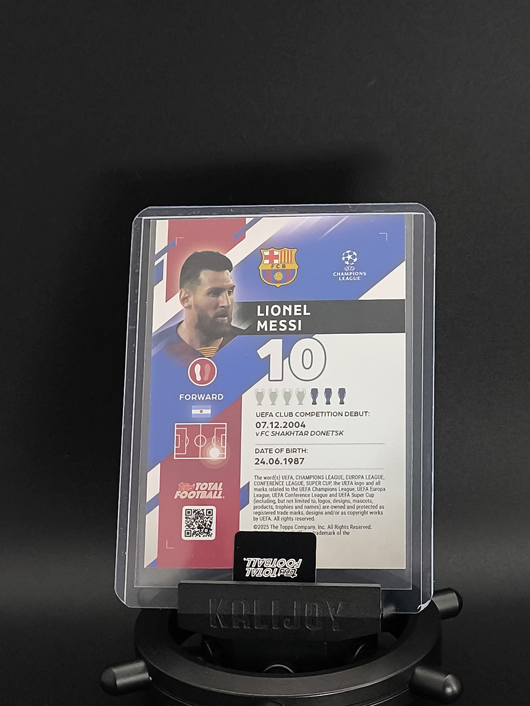 2025-26 Topps Total Football Lionel Messi 利昂内尔・梅西 梅球王 阿根廷 巴塞罗那 11/50 编 TTF 原封卡夹
