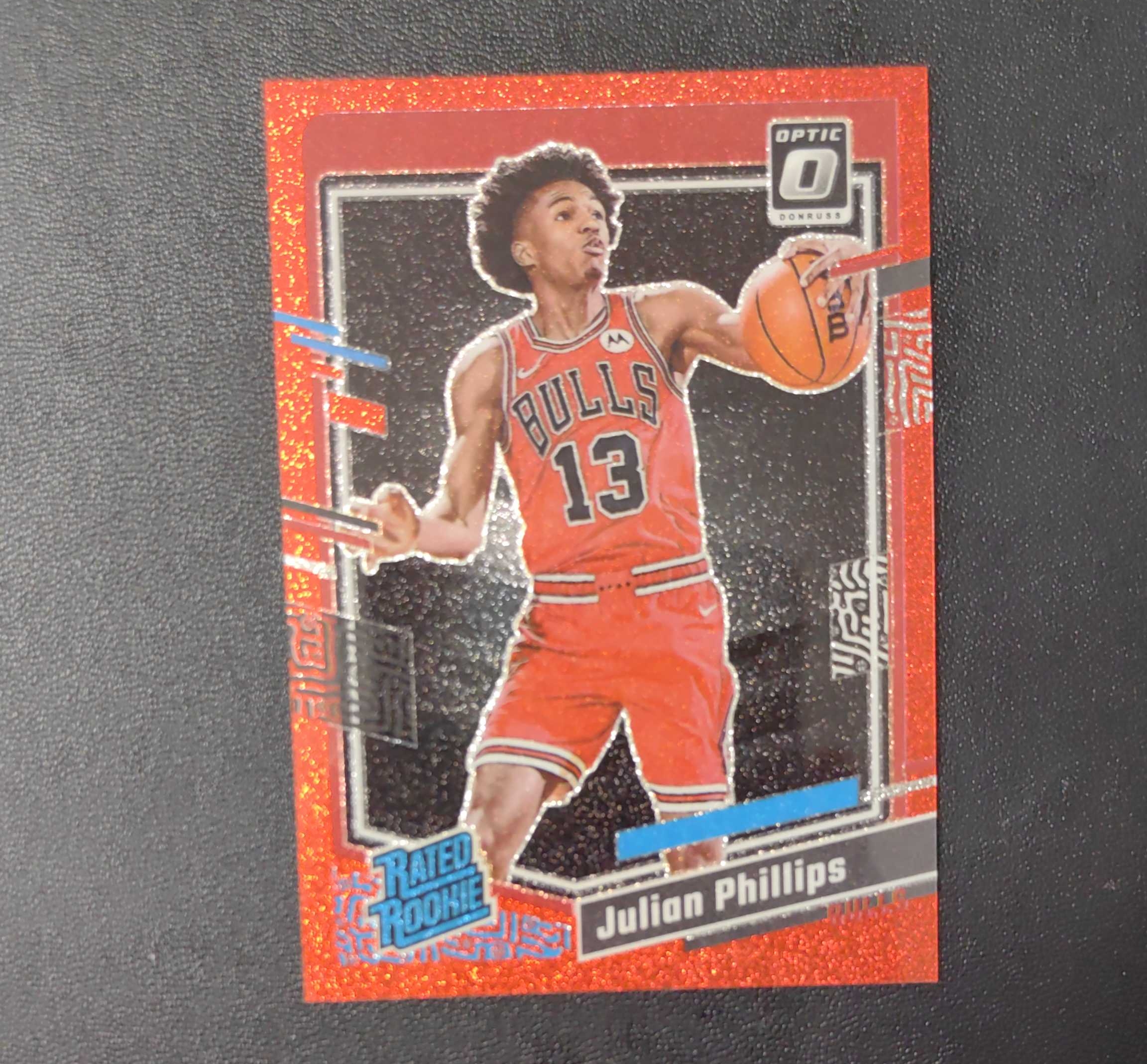 2023-24 panini donruss optic julian phillips 杜蕾斯 公牛 菲利普斯 rc 新秀 75编 红碎闪折 东契奇 sga 库里 文班亚马 詹姆斯