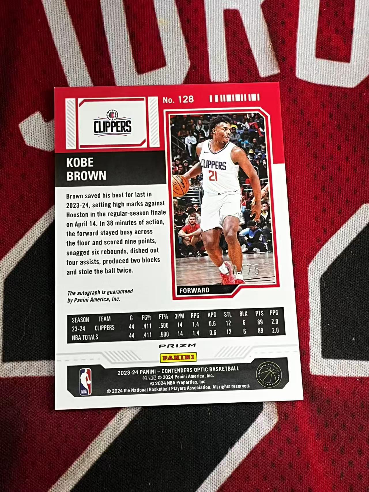 【接寄拍】2023-24 PANINI CONTENDERS OPTIC 球票系列 快船 新秀RC 科比布朗 75编 签字卡 卡签 正新秀球票签字卡 绿折 折射【烂臭嘴拍卖】