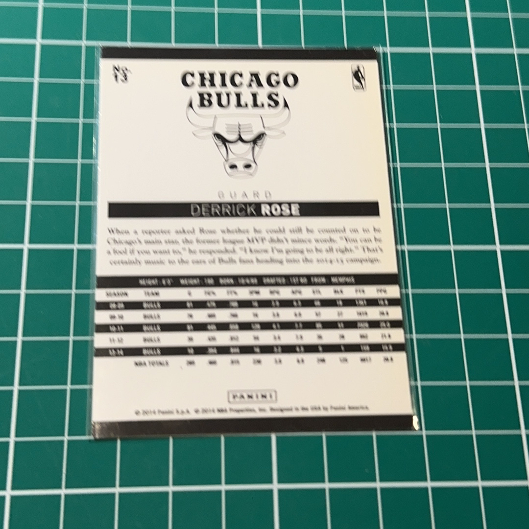 2014-15 Panini Americana Derrick Rose S.p.a. 德里克罗斯 风城玫瑰🌹 公牛队 十年老卡 绝版卡 稀有base