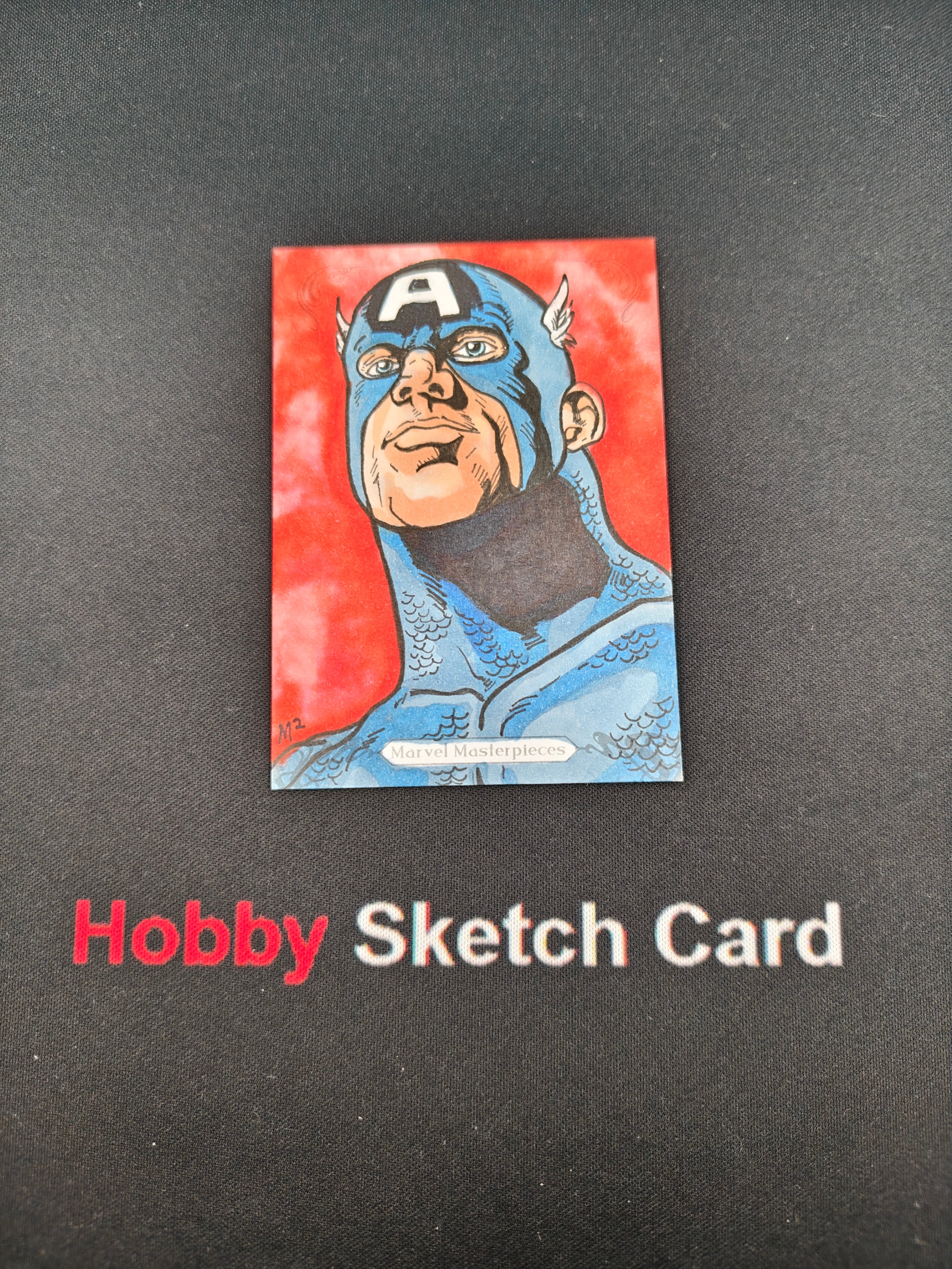 2018 Upper Deck Marvel (MCU) CAPTAIN AMERICA 漫威 大师盒 美国队长 手绘卡 画师 Michael 背面 签字 签名 1of1