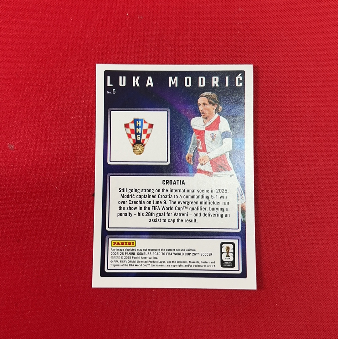 【四喜代拍】2025-26 Panini Donruss 世界杯 杜蕾斯 Luka Modric 莫德里奇 魔笛 克罗地亚1 魔术师特卡 卡品如图(polo)