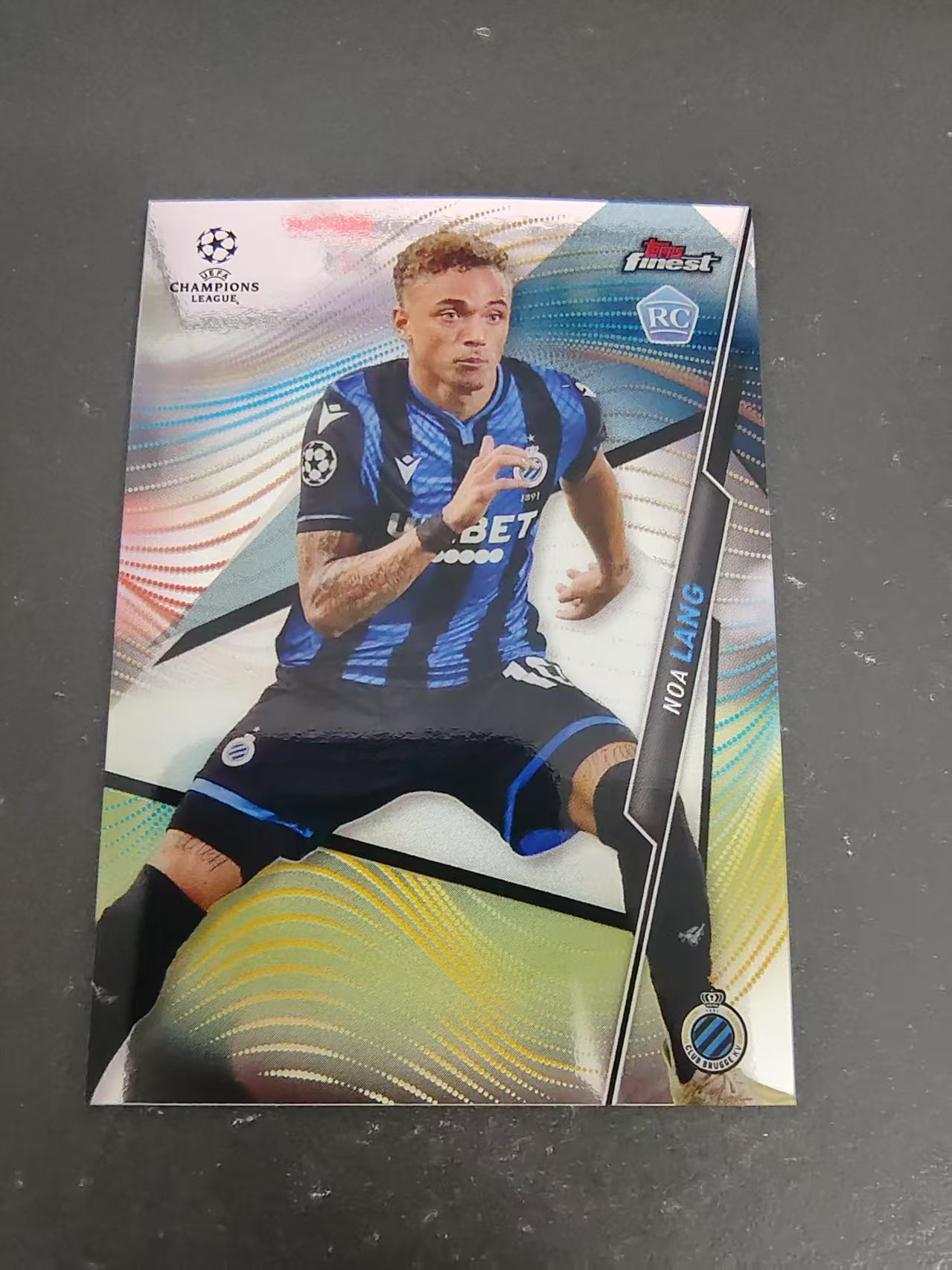 【可合并，不累計】2021 topps finest noa lang 歐冠 布魯諾 諾阿 朗 劃痕 邊角瑕疵 #57