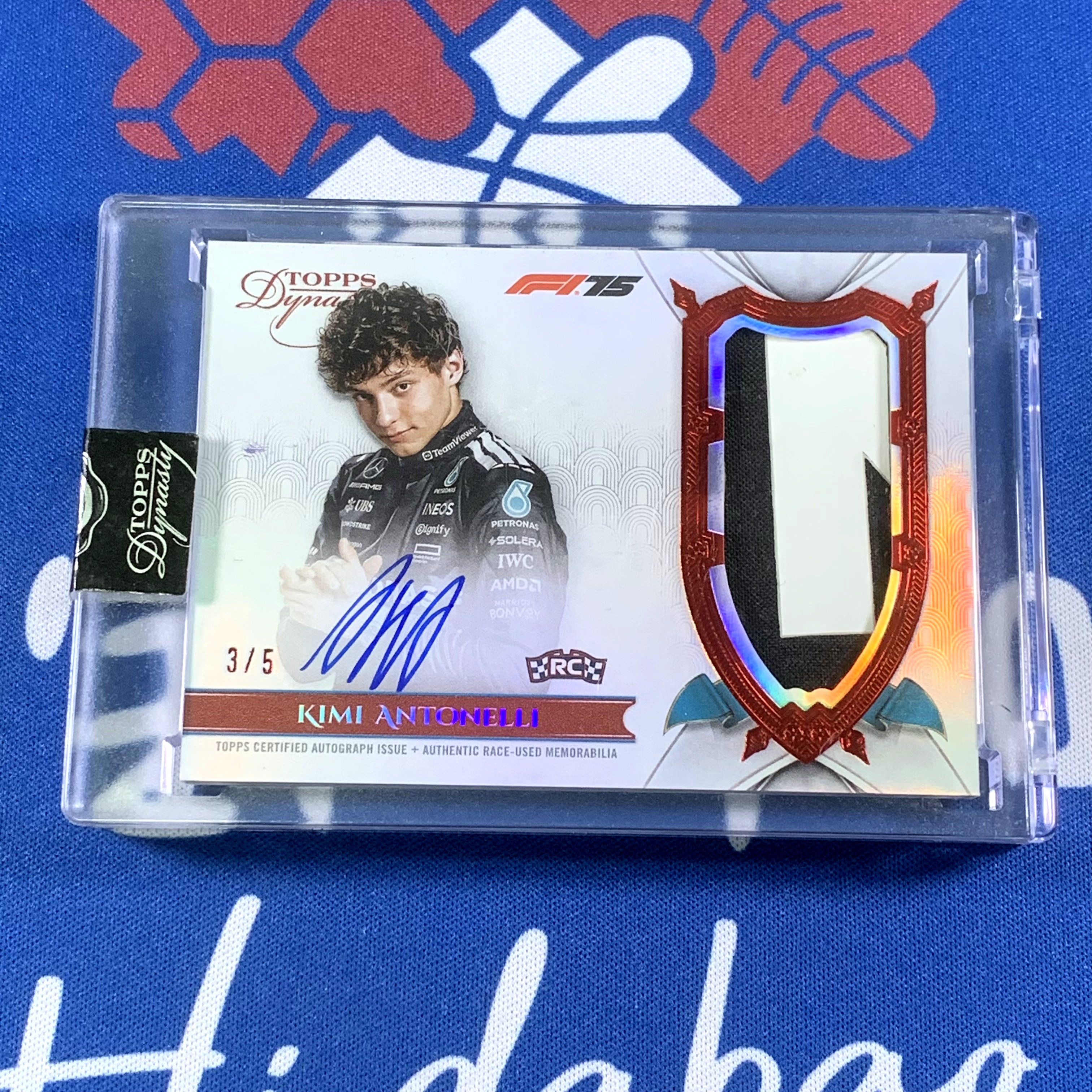 2025 Topps Dynasty Kimi Antonelli 【海宝】F1 王朝系列 奔驰 新秀RC 安东内利 5编 红平行 暴力 ...