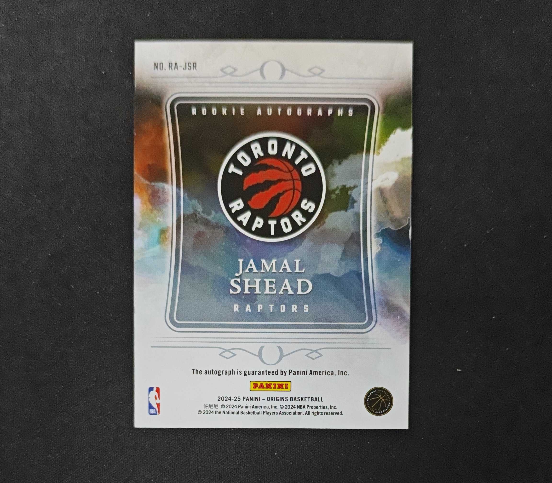 2024-25 Panini Origins Mal Shead RC 【SC拍卖】起源 新秀 猛龙 谢德 卡签 签字 收藏必备(KBMO)