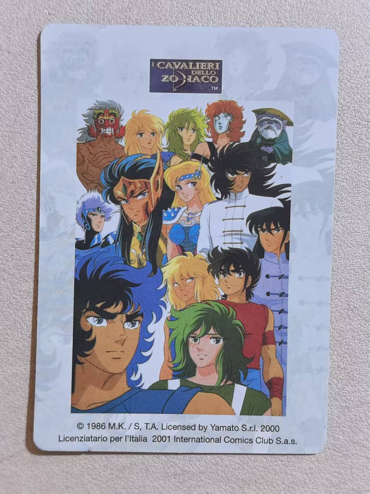 2000年 意大利版圣斗士星矢 车田正美 “经典大集合 一辉、瞬、冰河、星矢、紫龙、水瓶座卡妙、白银圣斗士魔铃、童虎等人物”编号41 闪卡 绝版好货 卡边有瑕 卡品如图