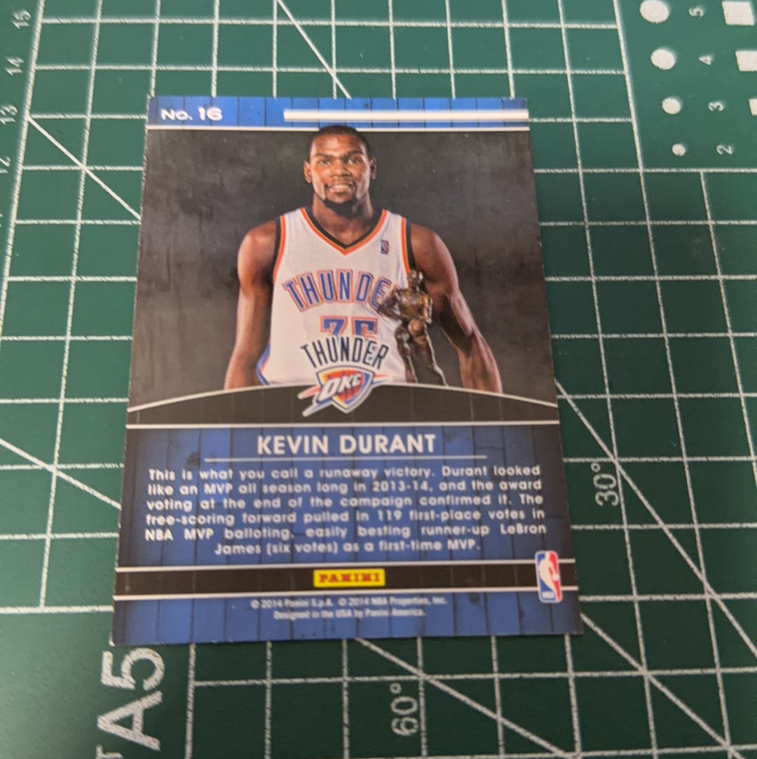 2014-15 Panini Americana Kevin Durant S.p.a. 凯文杜兰特 KD 死神 雷霆队 2013-14MVP捧杯特卡 荣誉特卡 十年老卡 绝版卡 稀有大比例 收藏必备