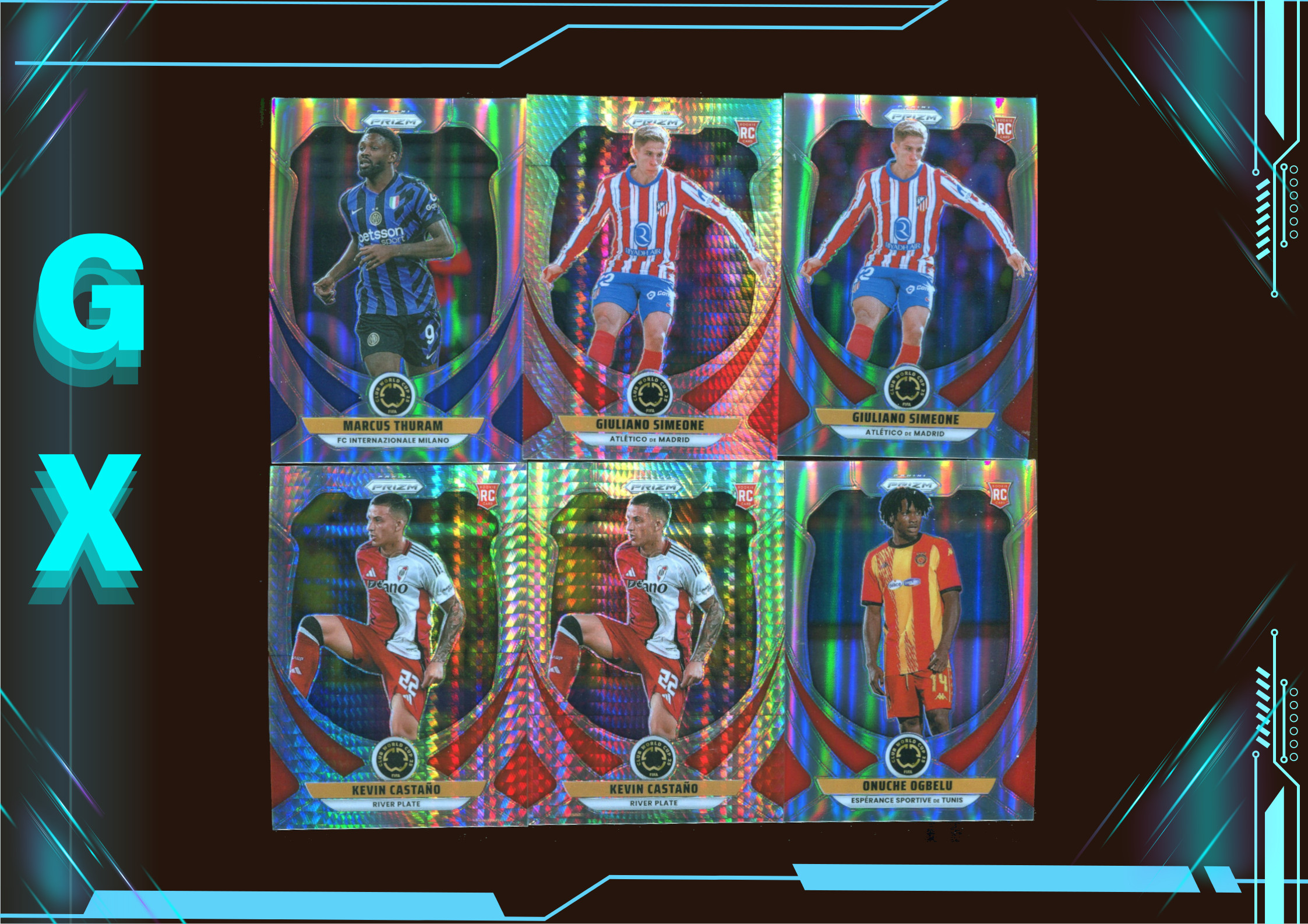 2025 Prizm Fifa Club World Cup系列 马库斯·图拉姆&朱利亚诺·西蒙尼&凯文·卡斯塔尼奥&奥努什·奥格贝卢 银折 折射 打包 !【钩玄卡店】Will