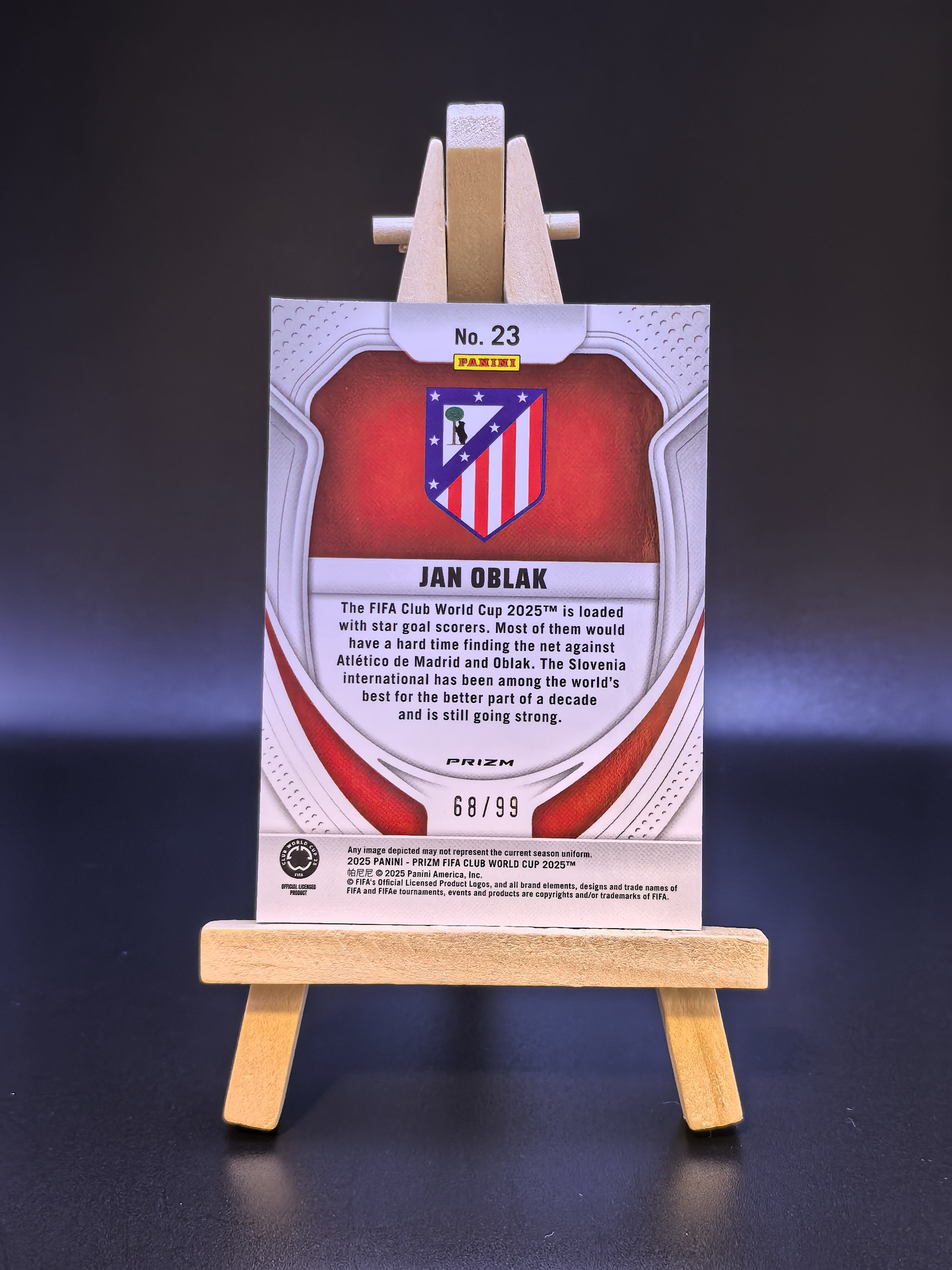 2024-25 Panini Prizm 元年世俱杯pz Jan Oblak 马竞 马德里竞技 门神 奥布拉克 青绿折 限量99编 卡品如图(cy)