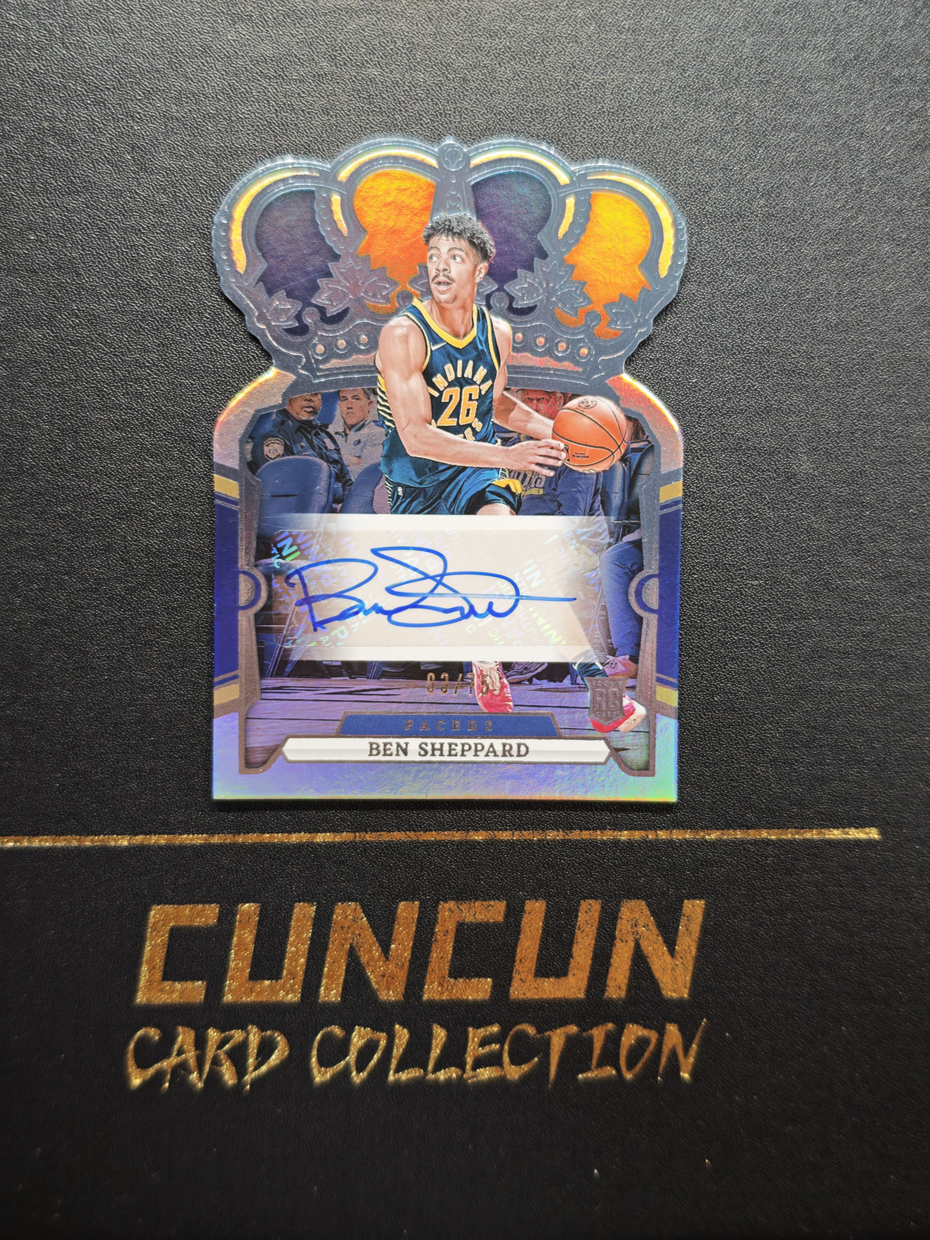 2023-24 Panini Crown Royale Ben Sheppard NBA 皇冠 步行者 本 谢泼德 RC新秀 银折 /75编 签字卡 潜力新星【CUN拍卖-TT】