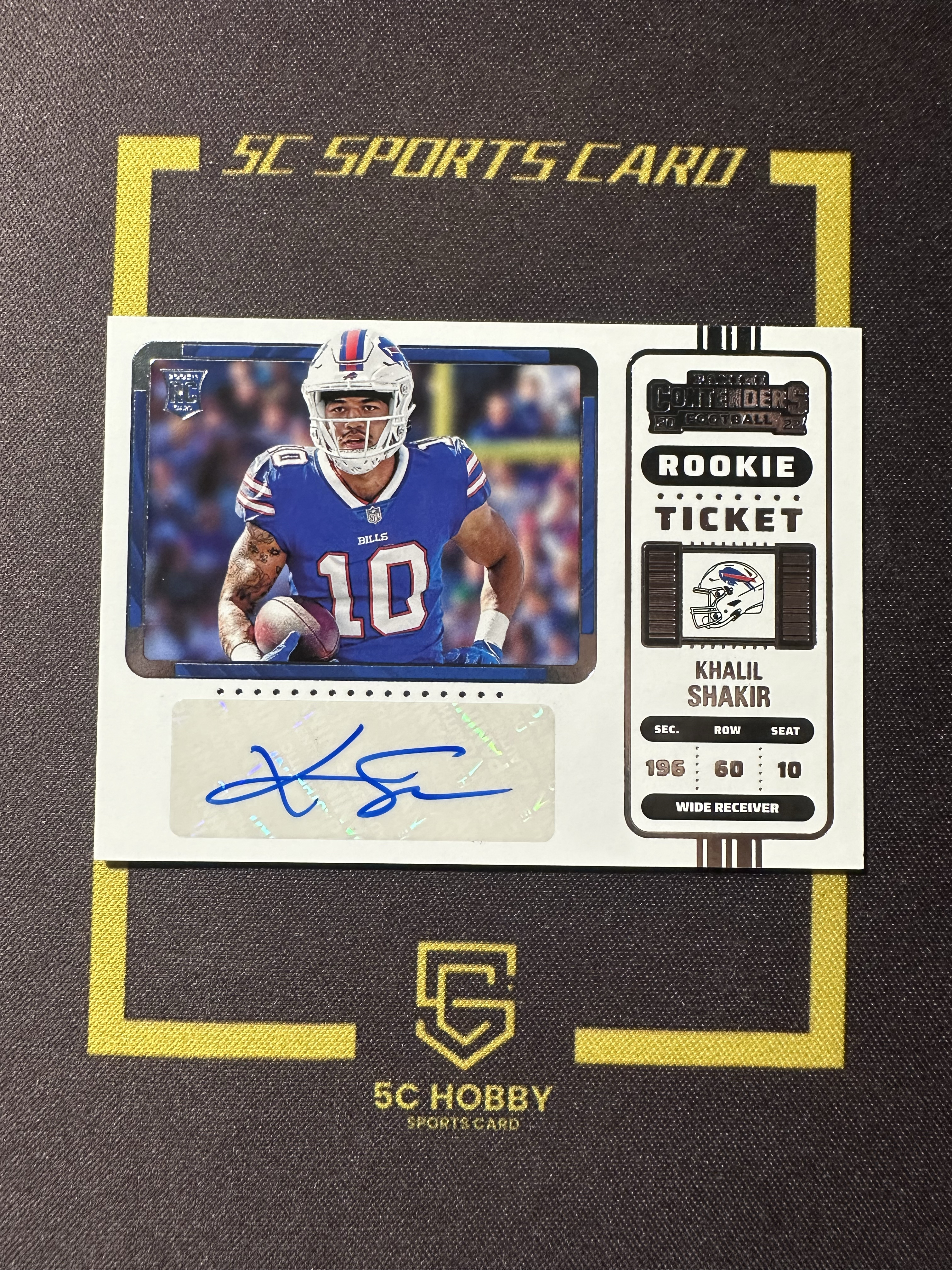 【主演出卡】2022 panini 橄榄球 contenders 球票系列 比尔 Khalil Shakir 变化版 新秀 球票 签字 卡品如图