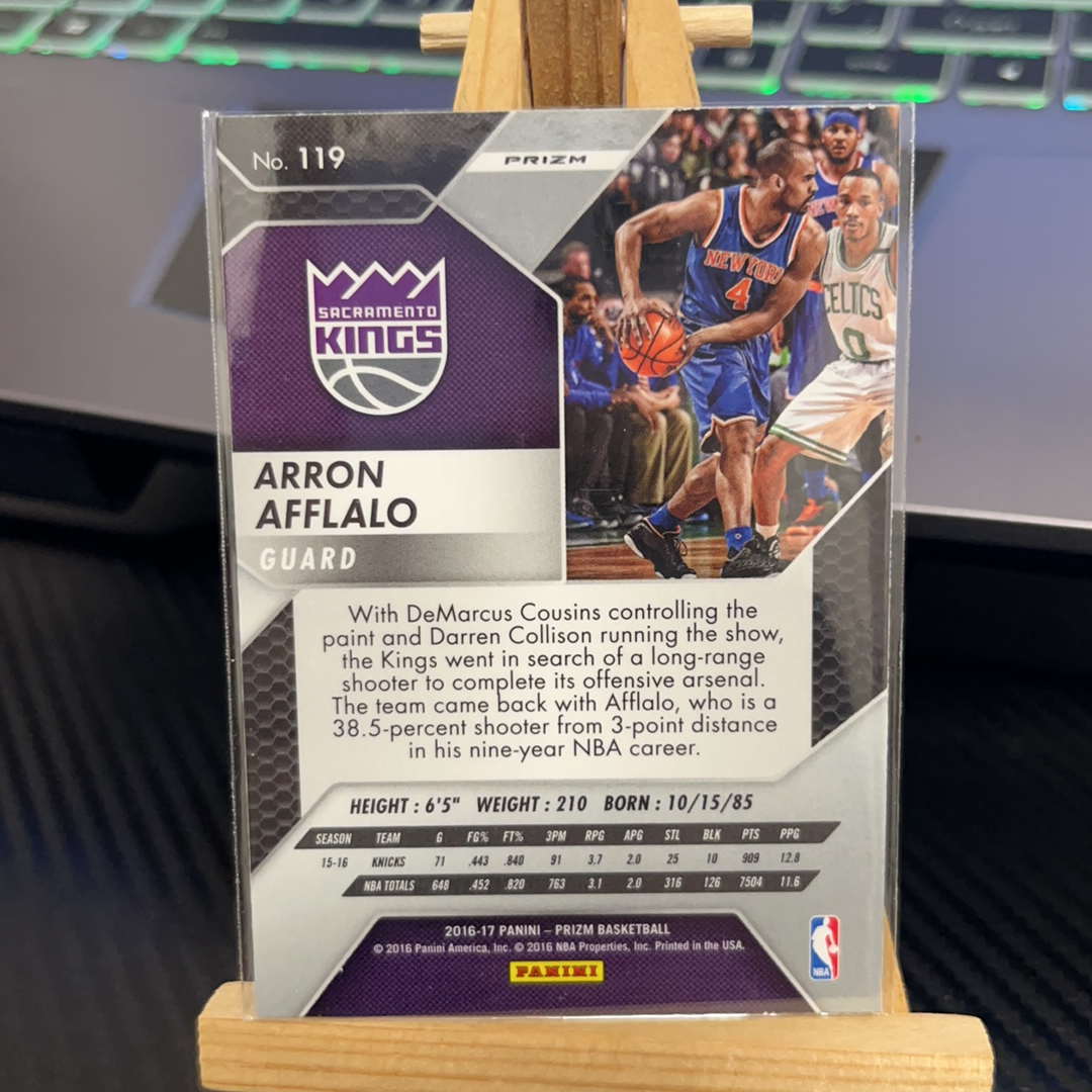 2016-17 Panini Prizm Arron Afflalo 阿弗拉罗 国王 银折 折射 prizm系列 pz 卡品如图 凑图必备 值得收藏!免费代卖!