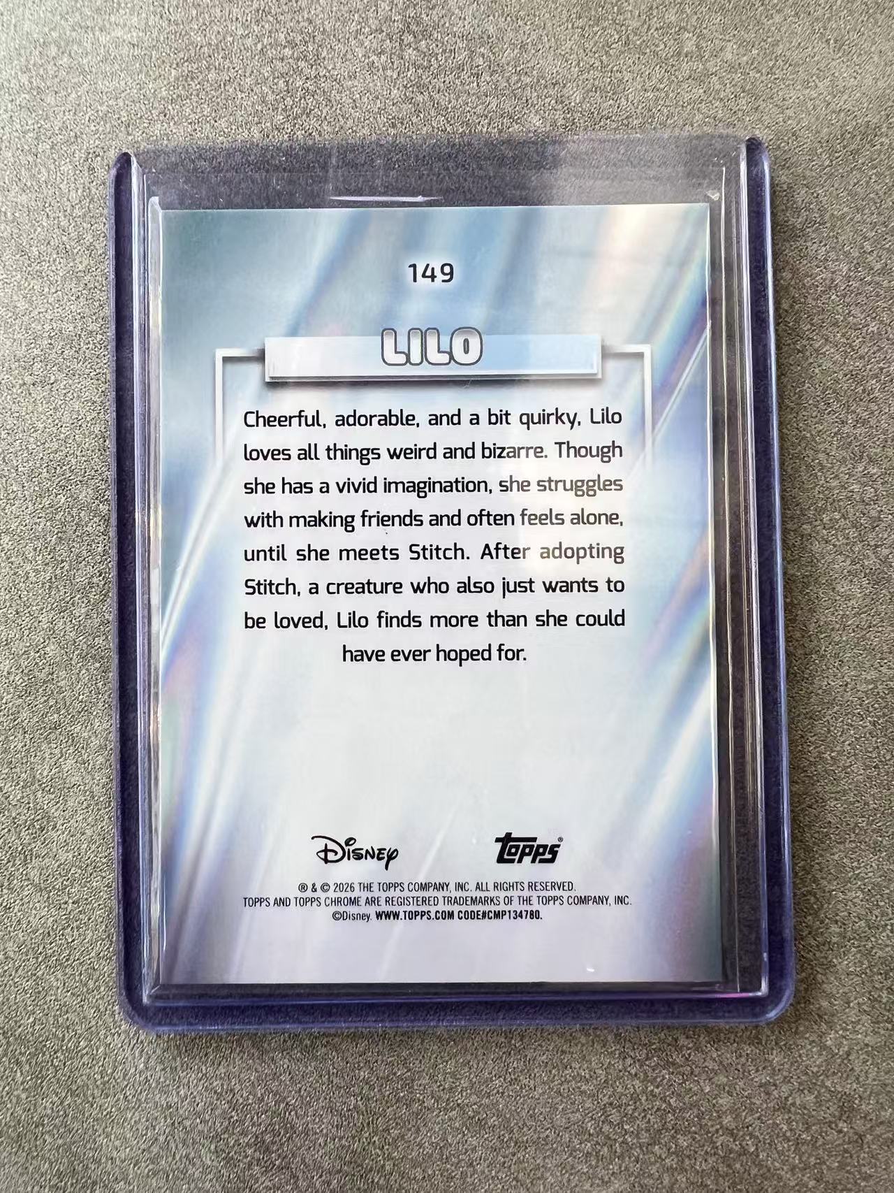 8141【330球星卡实体店代卖】2026 Topps Chrome TC Disney 迪斯尼 Lilo 星际宝贝 莉萝 绿熔岩 16/99编 (UK23)