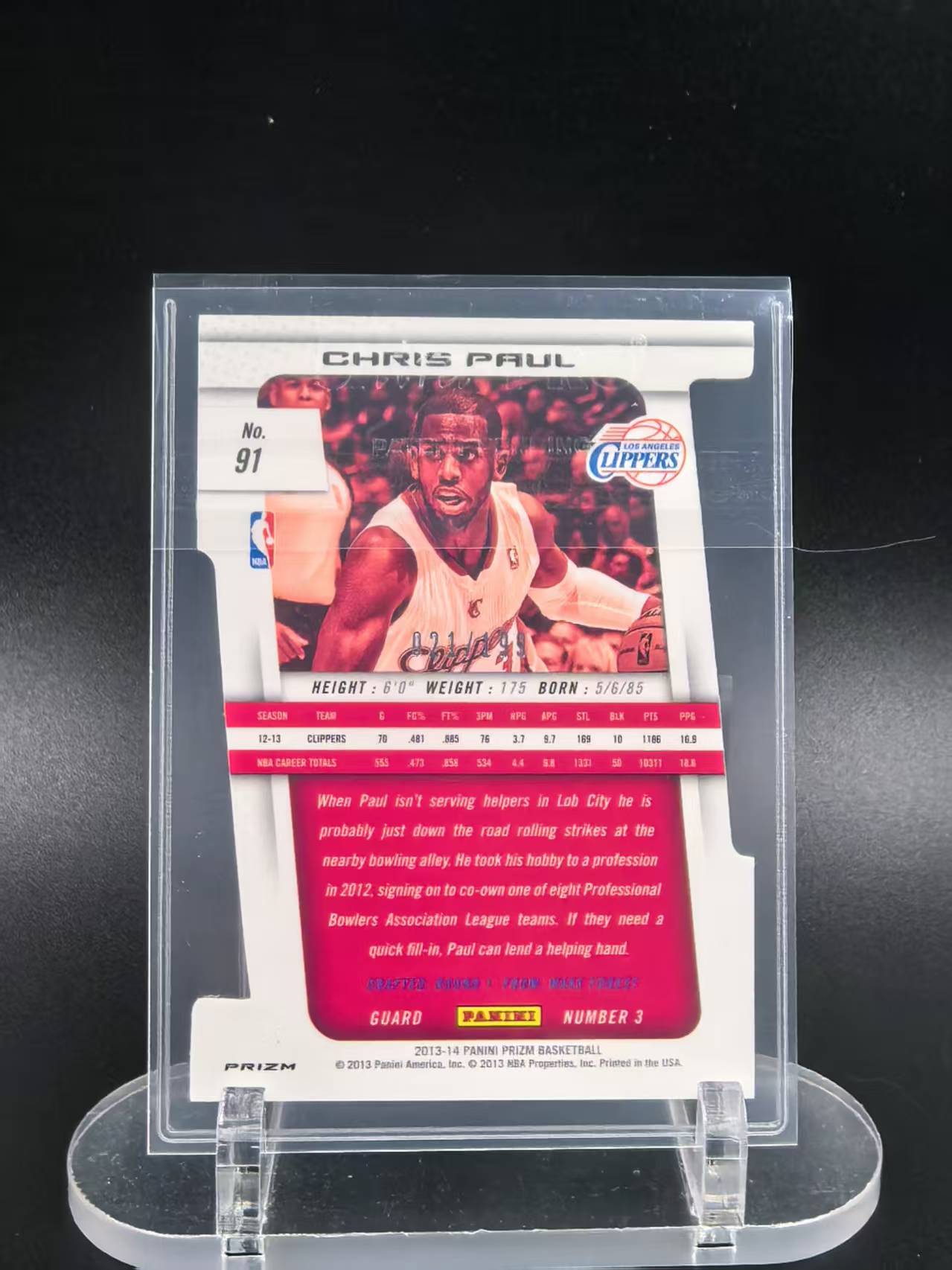 2013-14 Panini Prizm Chris Paul #91 克里斯保罗 CP3 快船 蓝折异形 021/199编
