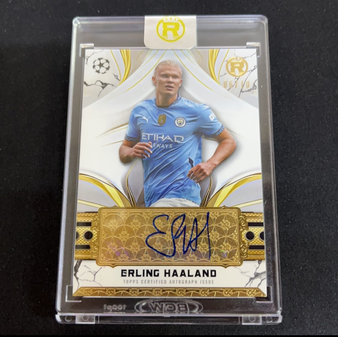 2024-25 TOPPS REVERENCE ERLING HAALAND 埃尔林 哈兰德 签字 10编 金折 完美墨迹 曼城 多特蒙德 萨尔茨堡红牛 挪威 原封砖 尊崇系列 fcbn11同款