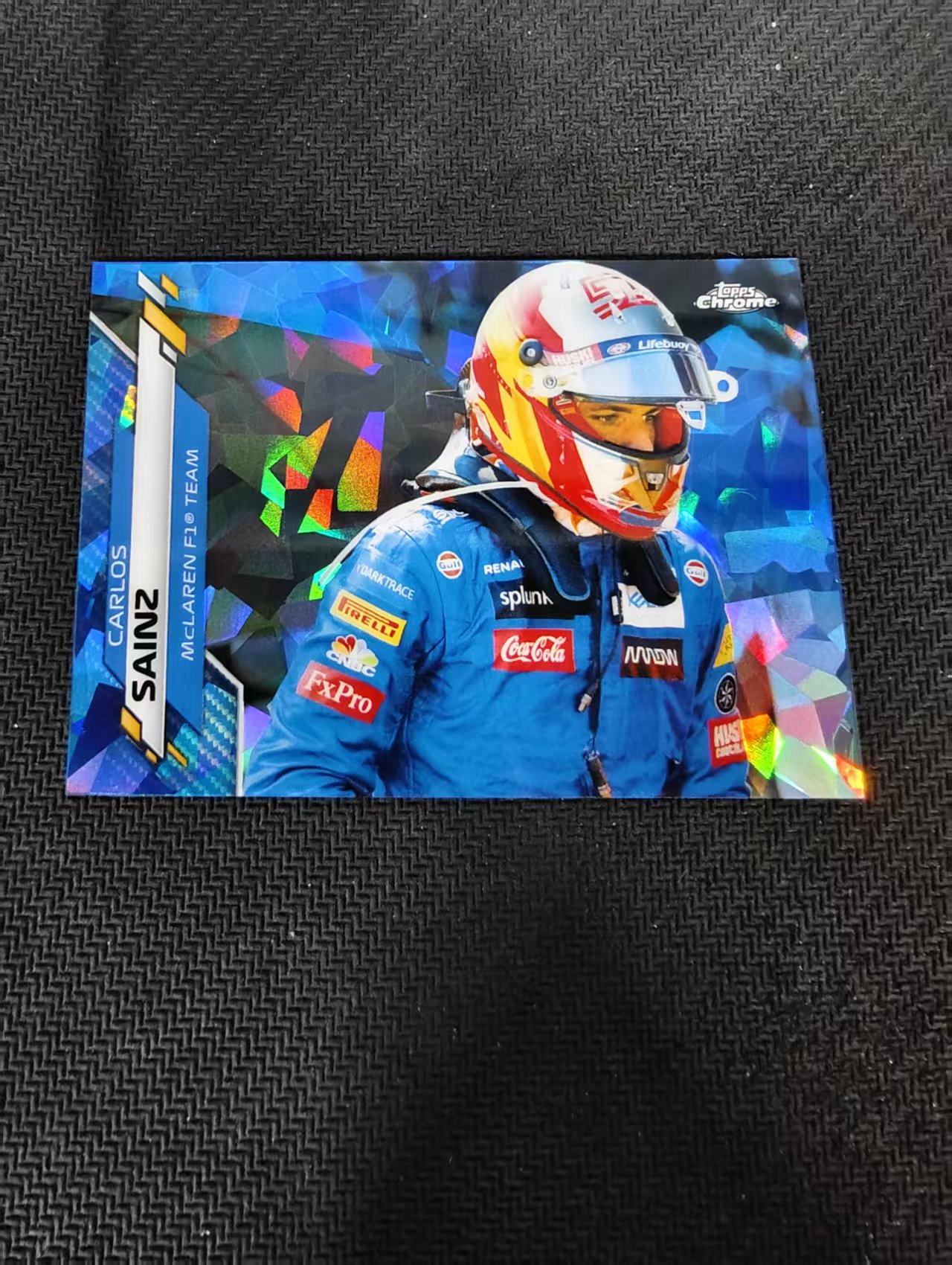 【汽水拍卖】2020 Topps Chrome Carlos Sainz 1元年蓝宝石 迈凯轮车队 卡洛斯 塞恩斯 蓝碎冰 边角瑕疵