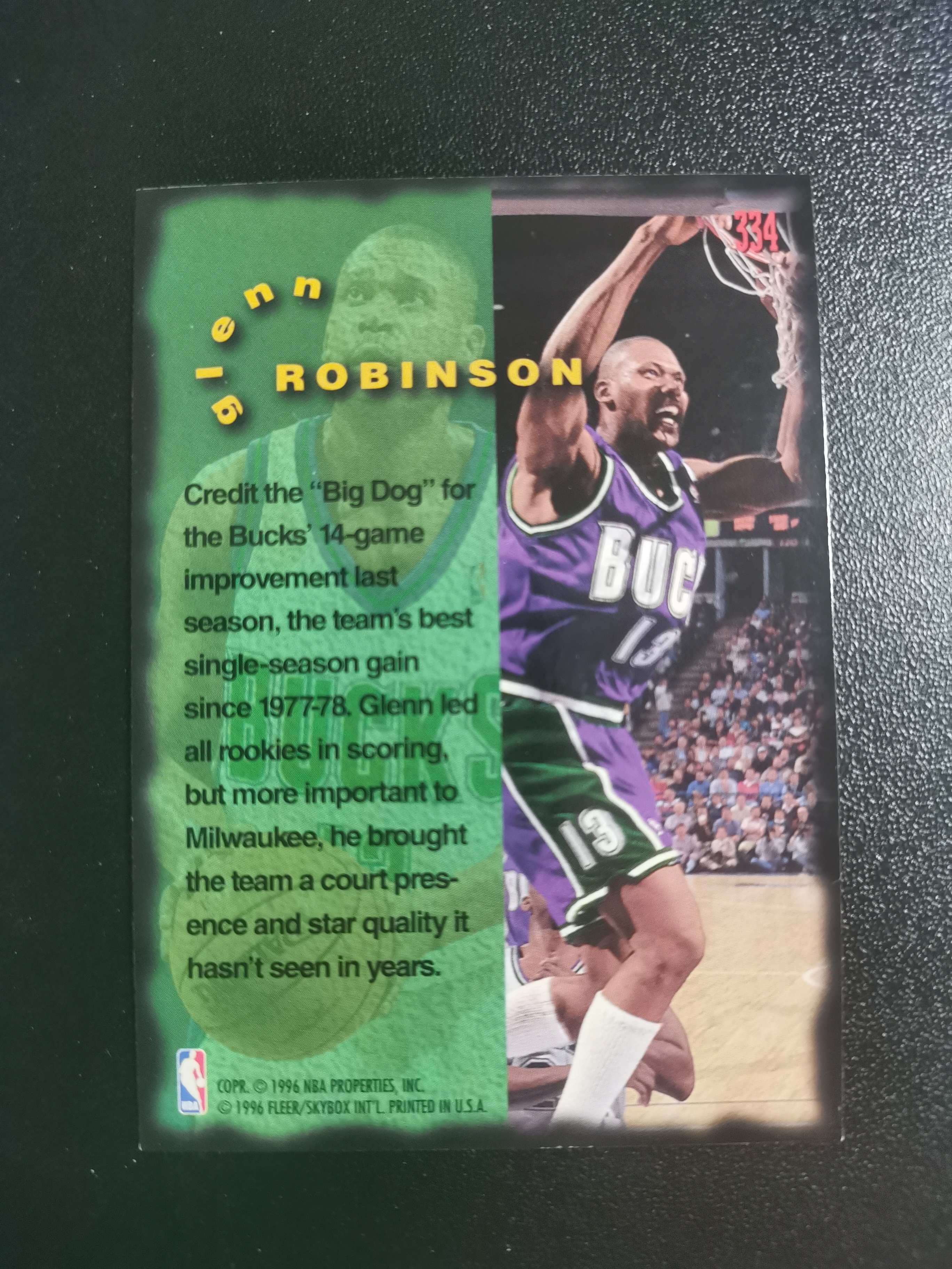 1996 Fleer Fleer Glenn Robinson 大狗 罗宾逊 雄鹿门面 经典老特 收藏凑套 卡品如图 免费代拍(CLB17)