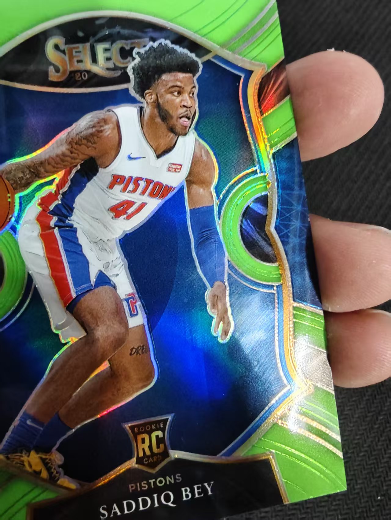 【汽水拍卖】2020-21 Panini Select Saddiq Bey RC 萨迪克 贝 新秀rc 绿折 75编 活塞 微瑕如图