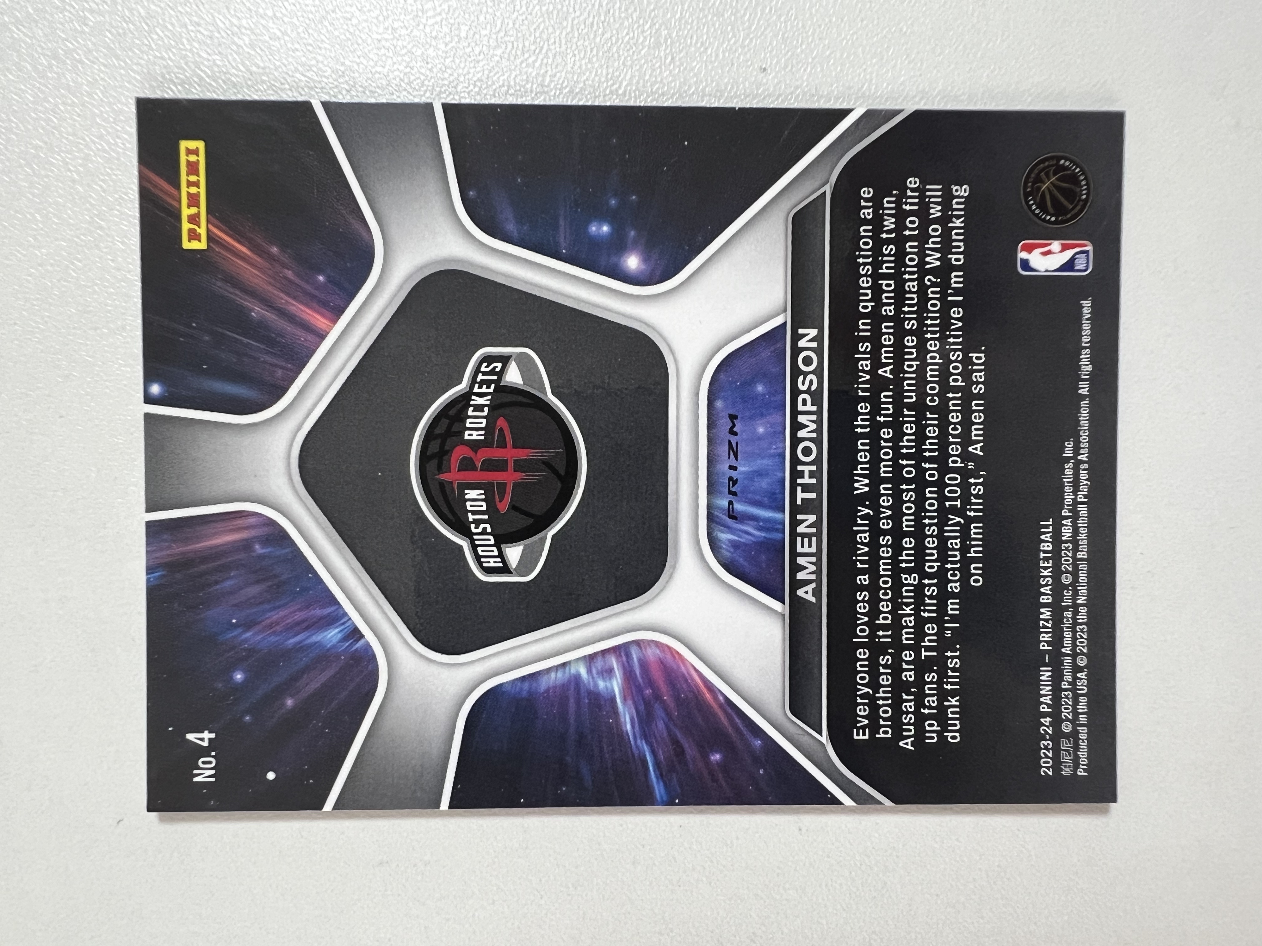 2023-24 Panini Prizm Amen Thompson RC 阿门汤普森 火箭 新秀年 绿折 PZ系列 HH03 收藏凑套 卡品如图