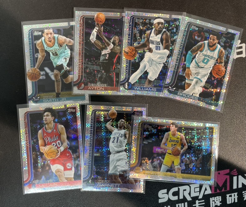 五百五九 2025 Topps NBA Flagship 里弗斯 加内特 麦凯恩 布里奇斯 艾顿 史密斯 威廉姆斯 带队 银格子折 lot 打包 共7张 不保卡品 猛子