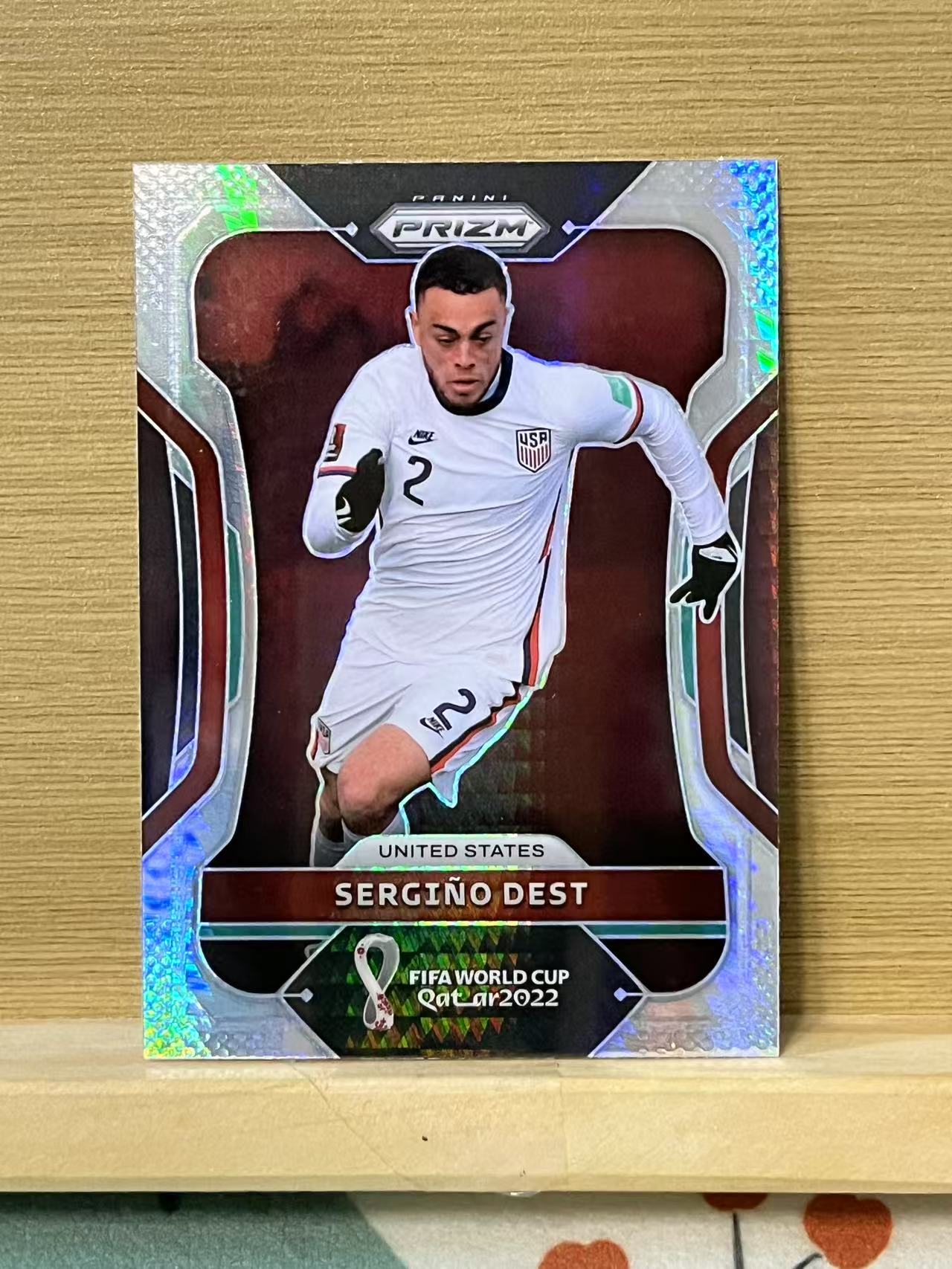 2022 Panini World Cup Prizm Sergino Dest 德斯特 波纹折 美国 世界杯 银折 实卡精美 收藏必备 A14