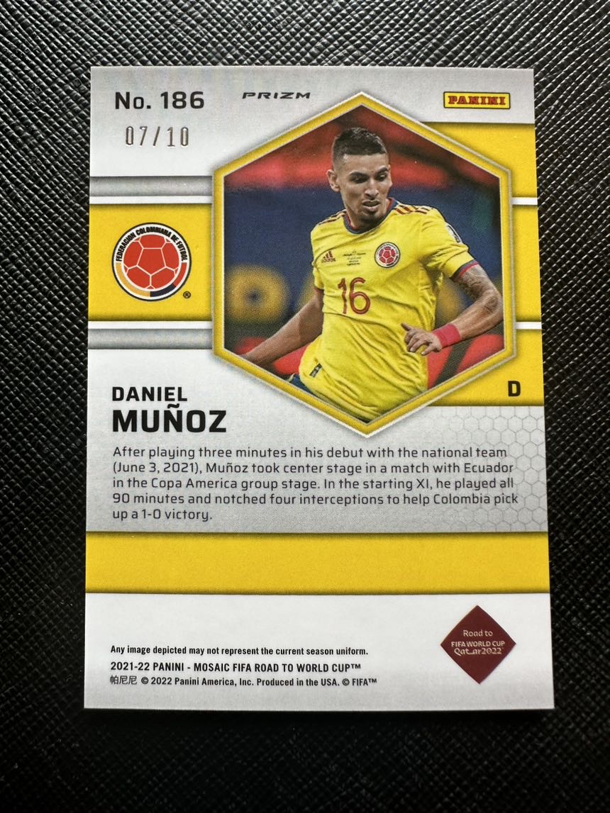 2021-22 Panini Mosaic Daniel Munoz RC 穆尼奥斯 水晶宫 英超 哥伦比亚 世界杯之路 潜力后卫 投资收藏 ...