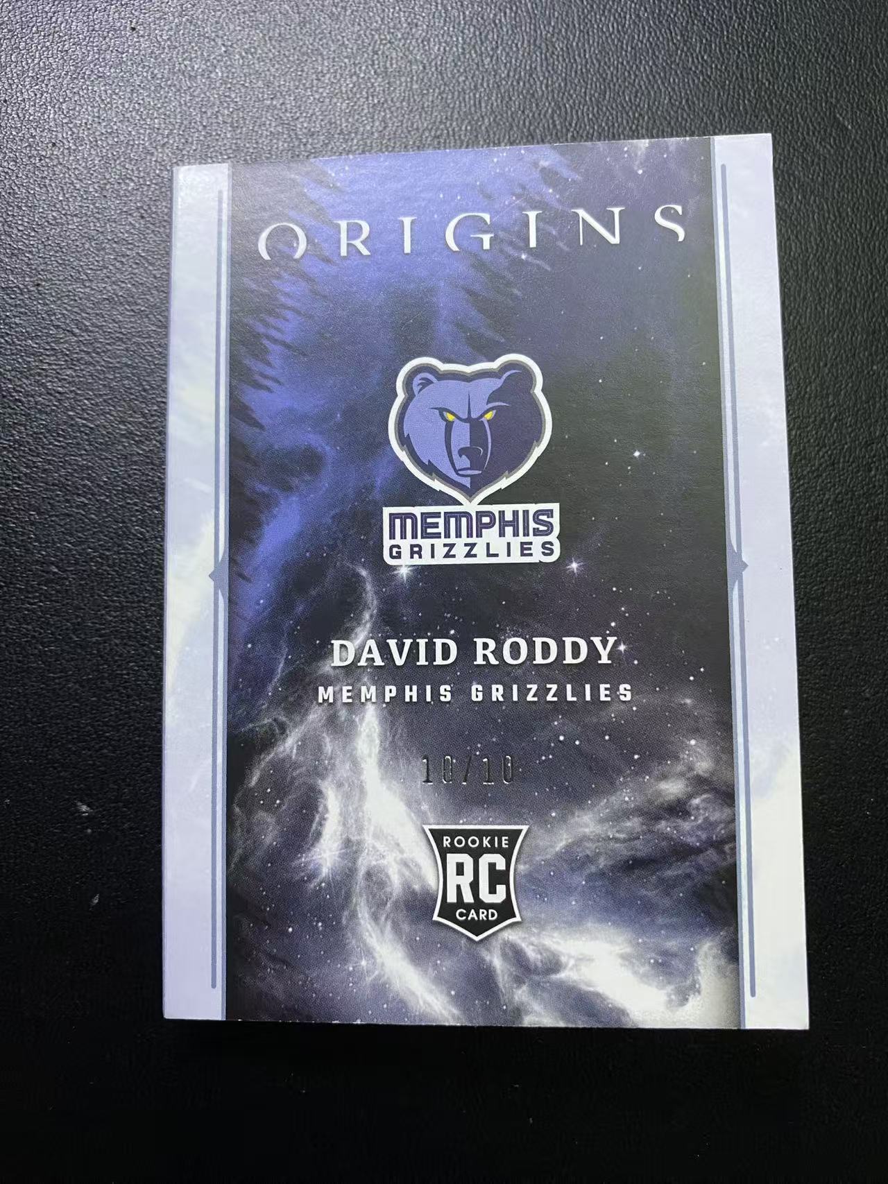 2022-23 Panini Origins David Roddy RC 灰熊 新秀年 大卫 罗迪 起源 小书 签字 卡签 patch 球衣 物料 切割 10编 超低编 10/10尾编 梦小飞