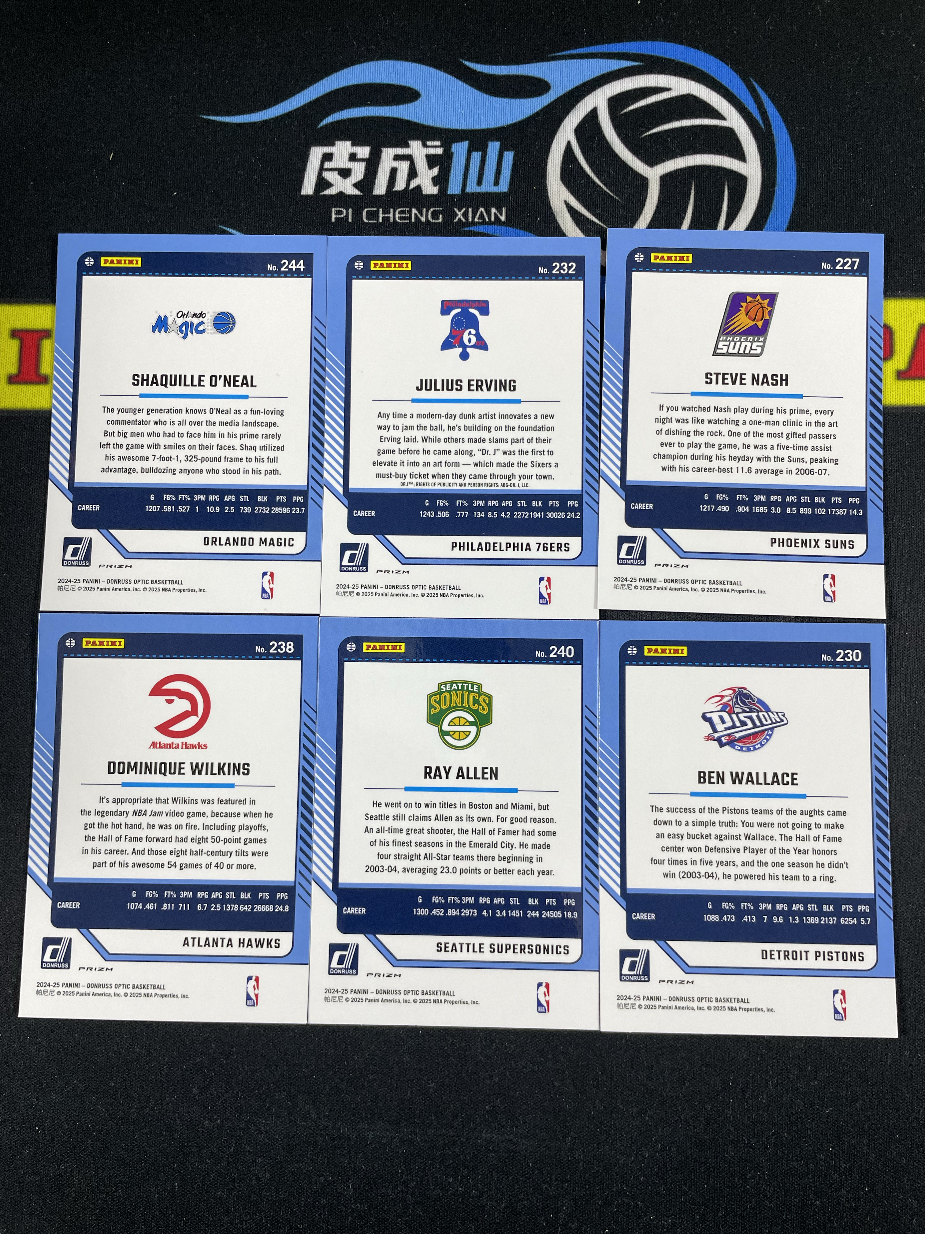 【皮成仙拍卖 统一手续费6%】 PANINI 24-25 杜蕾斯 OPTIC 奥尼尔 朱利叶斯欧文 纳什 多米尼克威尔金斯 雷阿伦 本华莱士 传奇特卡 粉hyper折射 一图打包【只发顺丰】白白124
