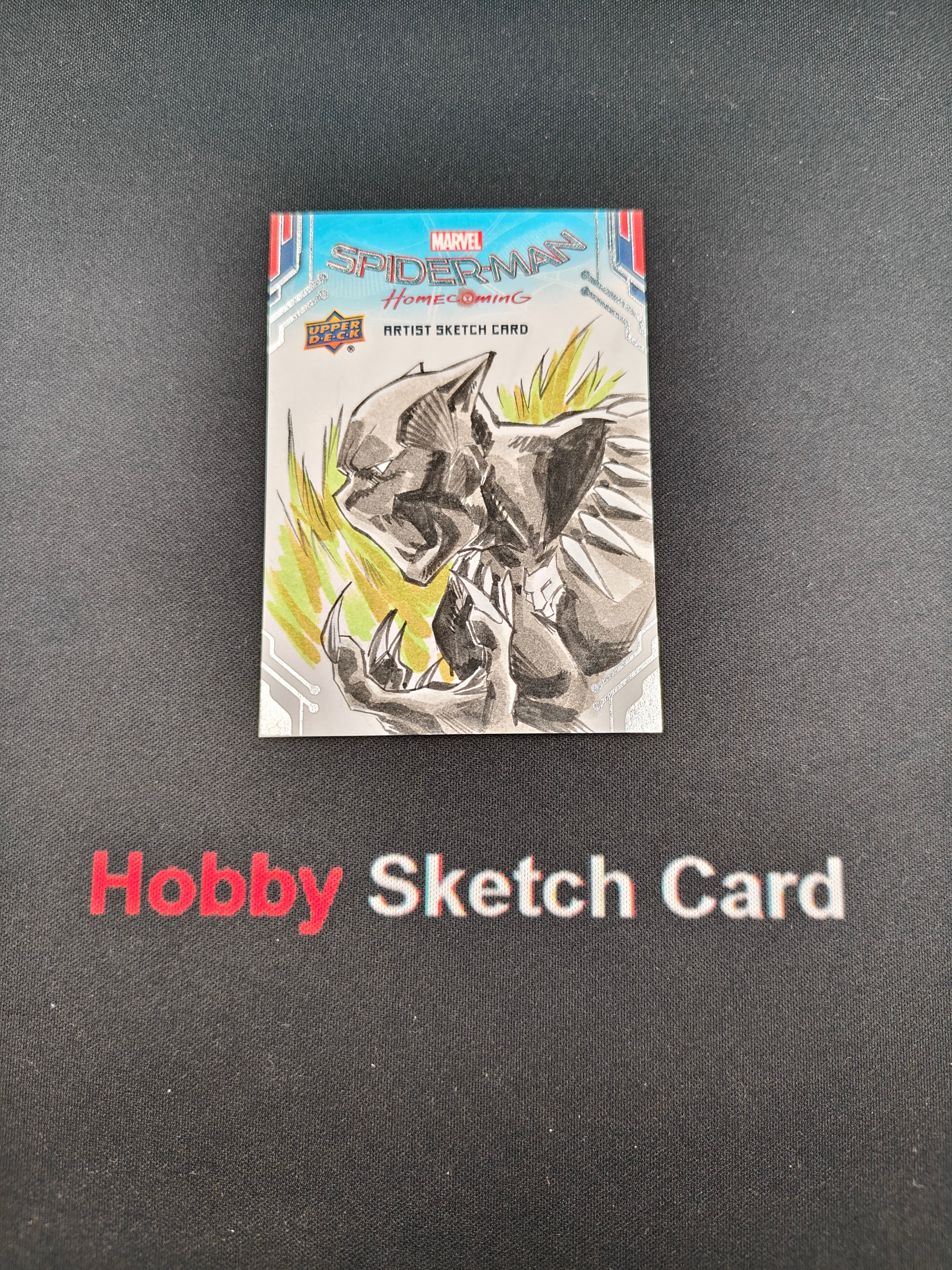 2017 Upper Deck Marvel (MCU) 黑豹 漫威 蜘蛛侠:英雄归来 黑豹 Black Panther 手绘卡 画师 见背面 签字 签名 1of1