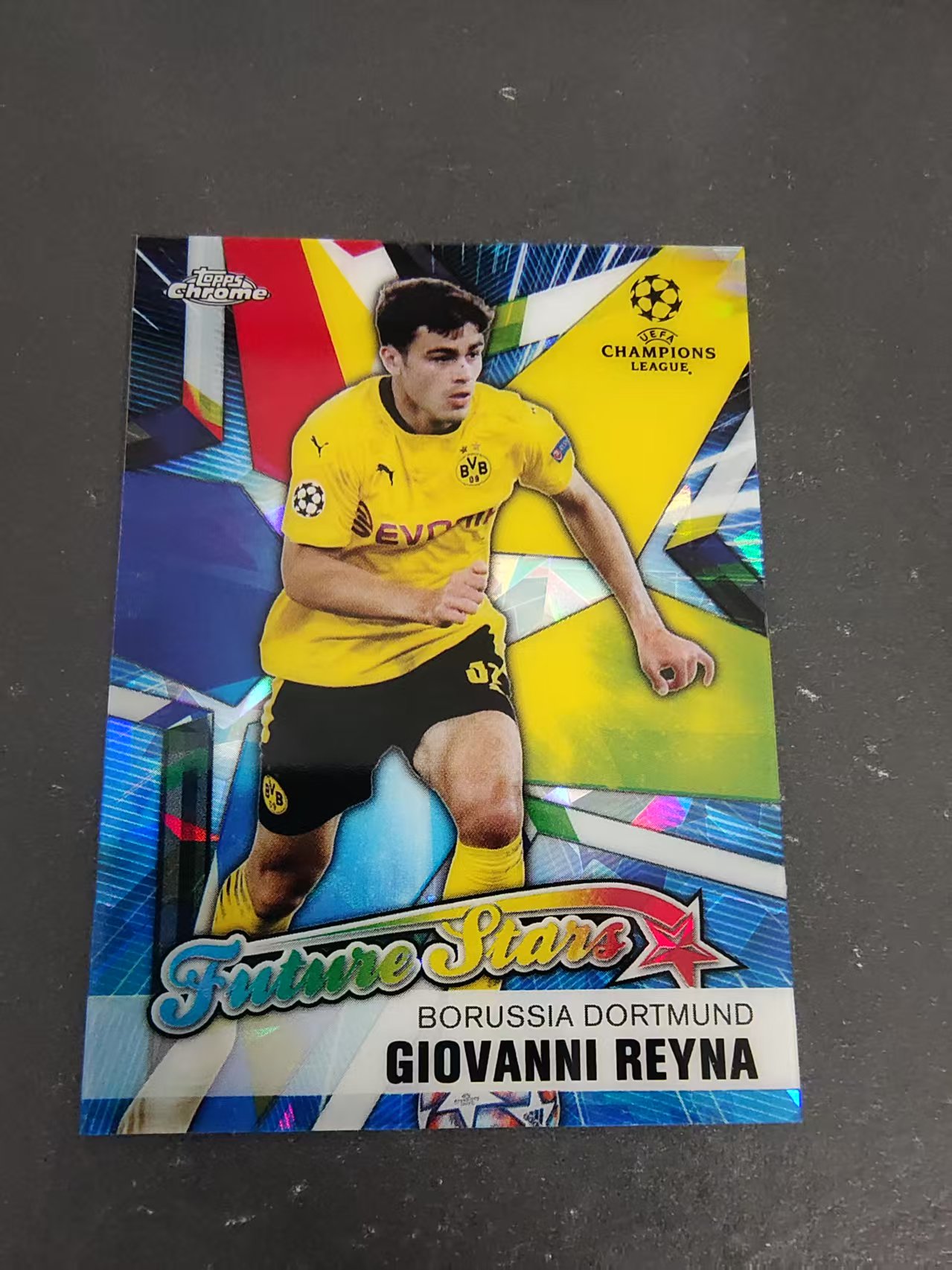 【可合并,不累计】2021 Topps Chrome giovanni reyna 吉奥瓦尼 雷纳 未来之星 特卡 多特蒙德 欧冠 碎冰折