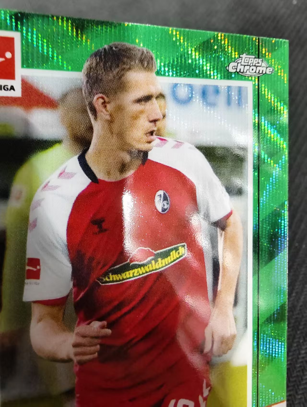 【可合并,不累计】2021 Topps Chrome Nils Petersen 彼得森 弗赖堡 德甲 绿波纹 99编 瑕疵如图