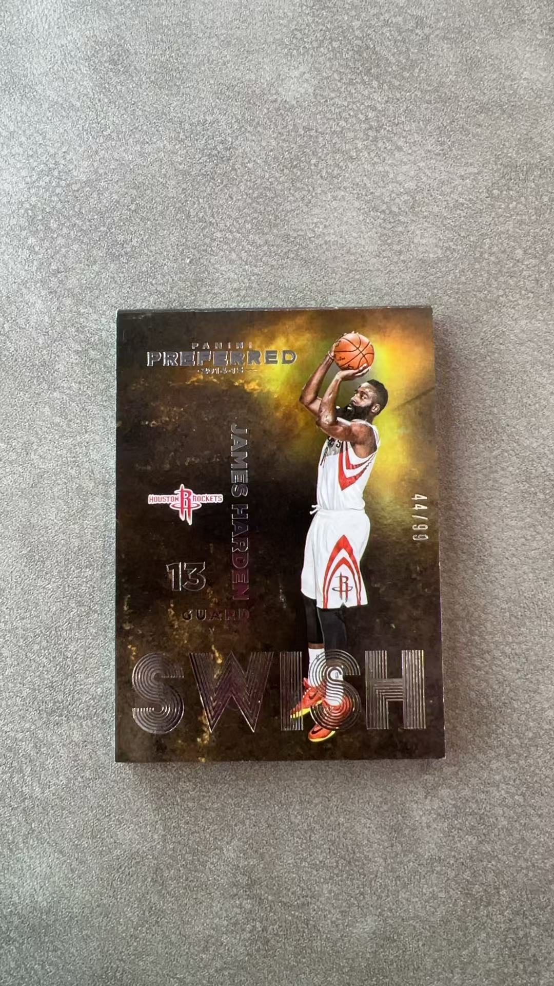 5829【330球星卡实体店代卖】2014-15 帕尼尼 Preferred 詹姆斯 哈登 James Harden 火箭 44/99编 6窗 竖版 小书 仅顺丰寄付(UK23)